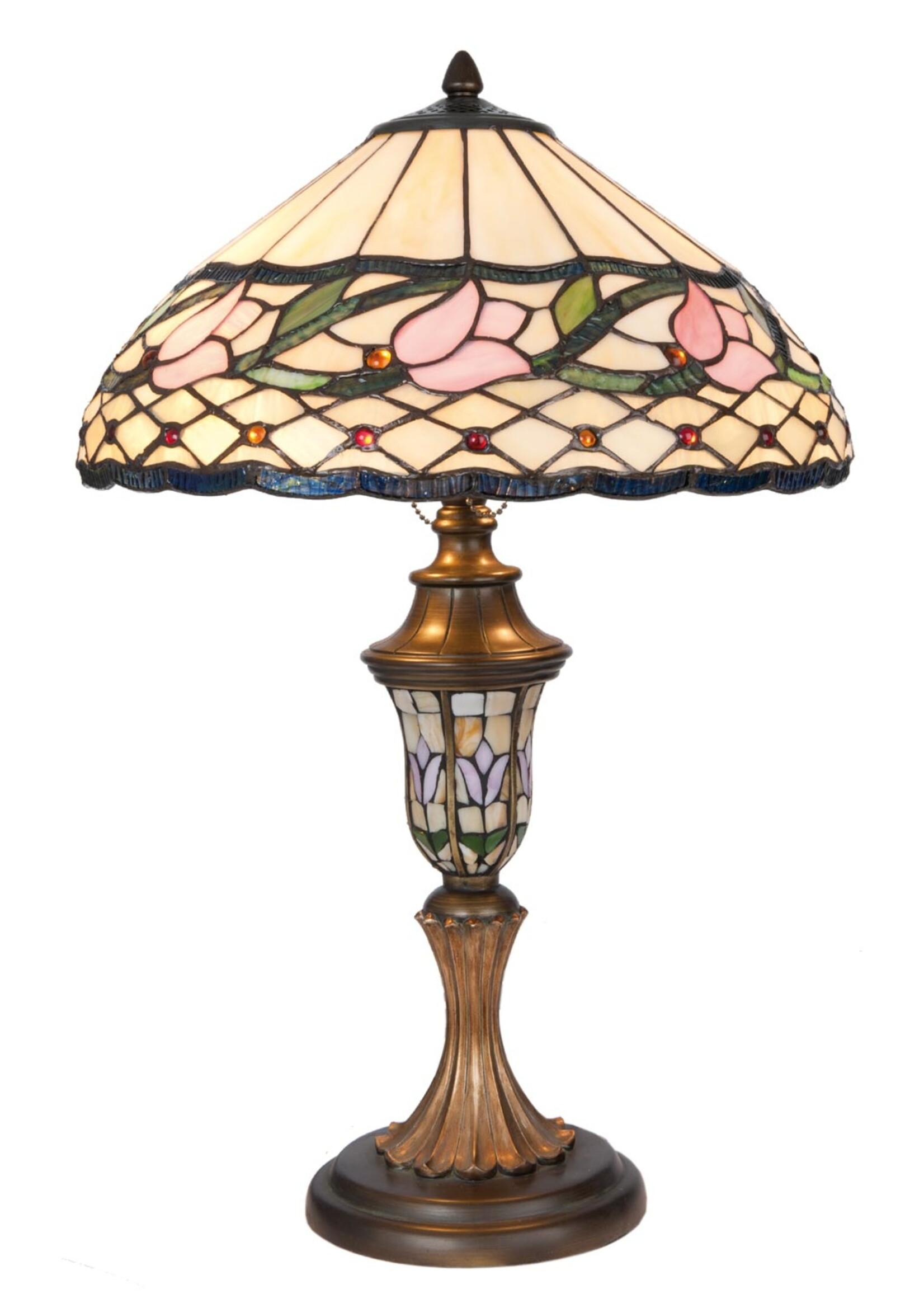 Clayre & Eef Tafellamp Tiffany Ø 40*60 cm E27/max 2*60W 5LL-5774