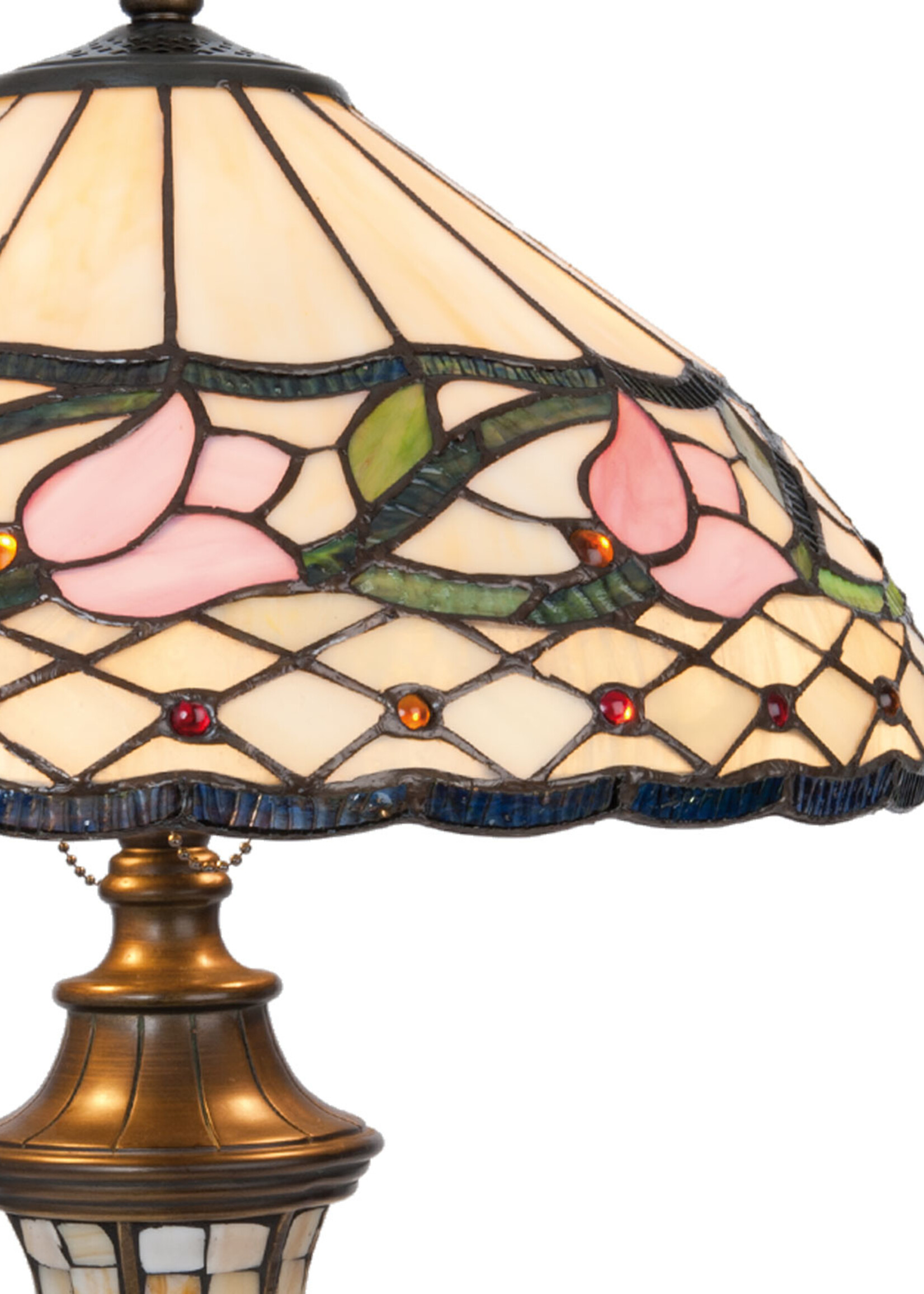 Clayre & Eef Tafellamp Tiffany Ø 40*60 cm E27/max 2*60W 5LL-5774