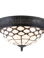 Clayre & Eef Plafondlamp Tiffany Ø 38*19 cm E14/max 2*40W 5LL-5891