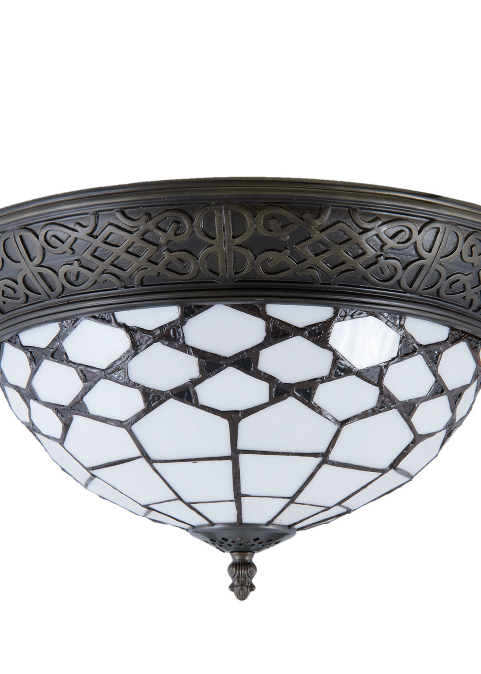 Clayre & Eef Plafondlamp Tiffany Ø 38*19 cm E14/max 2*40W 5LL-5891