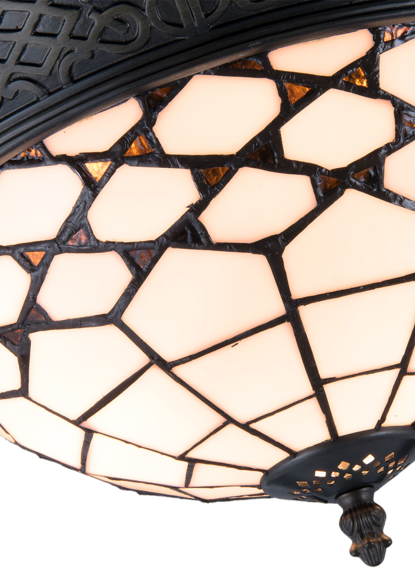 Clayre & Eef Plafondlamp Tiffany Ø 38*19 cm E14/max 2*40W 5LL-5891