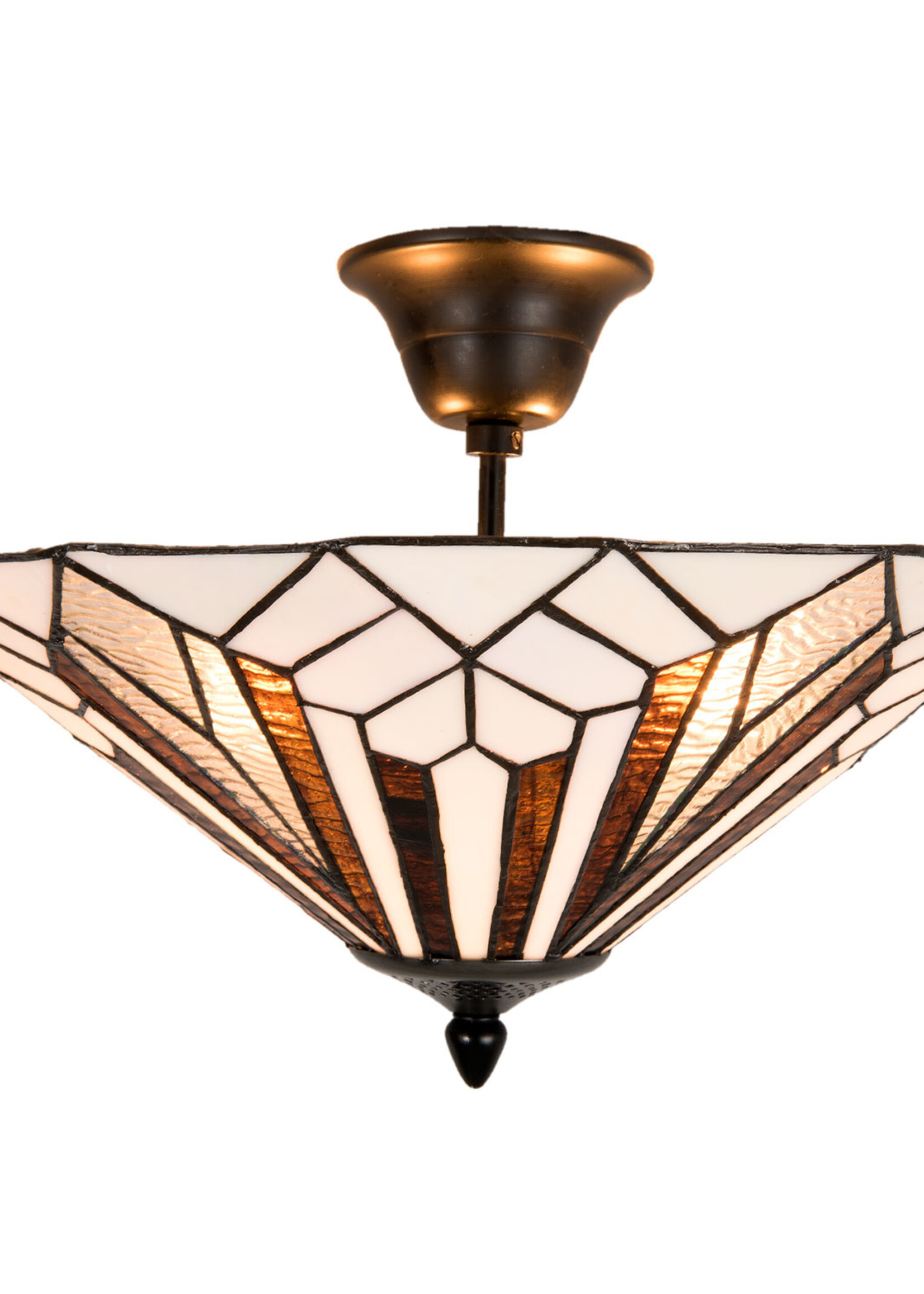 Clayre & Eef Plafondlamp Tiffany Ø 40*28 cm E14/max 2*40W 5LL-5896