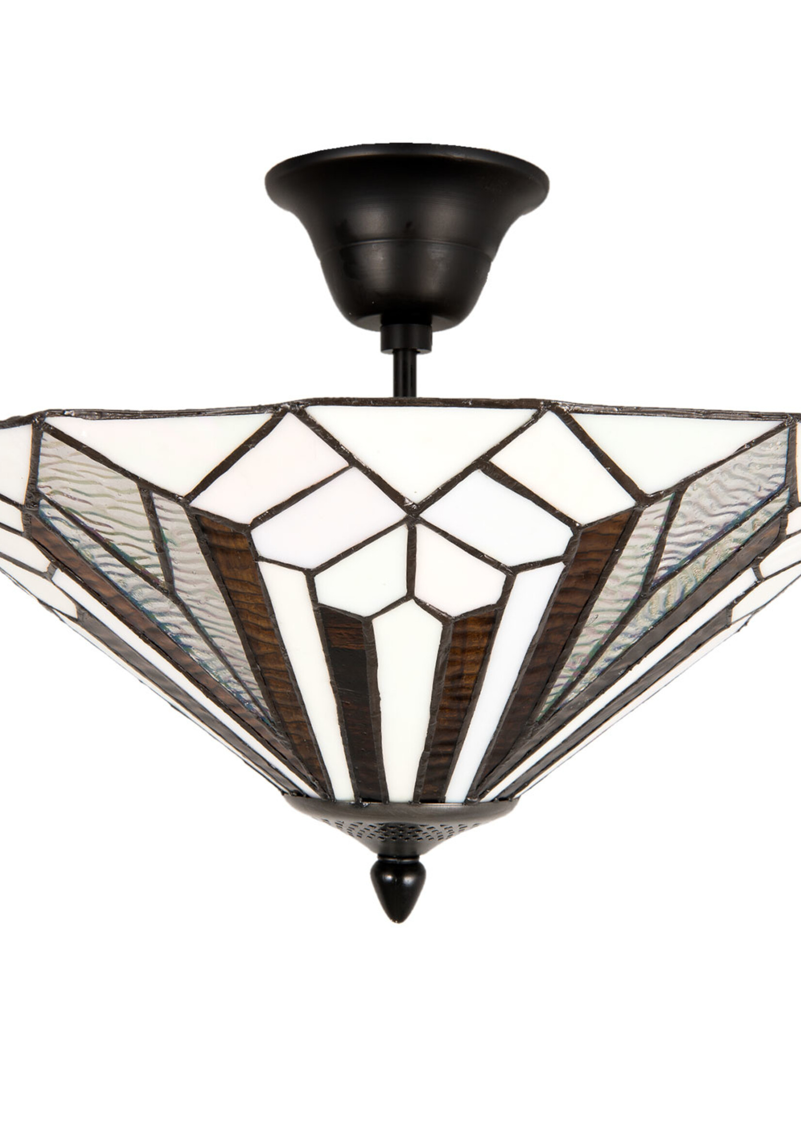 Clayre & Eef Plafonnier Tiffany Ø 40*28 cm E14/max 2*40W 5LL-5896