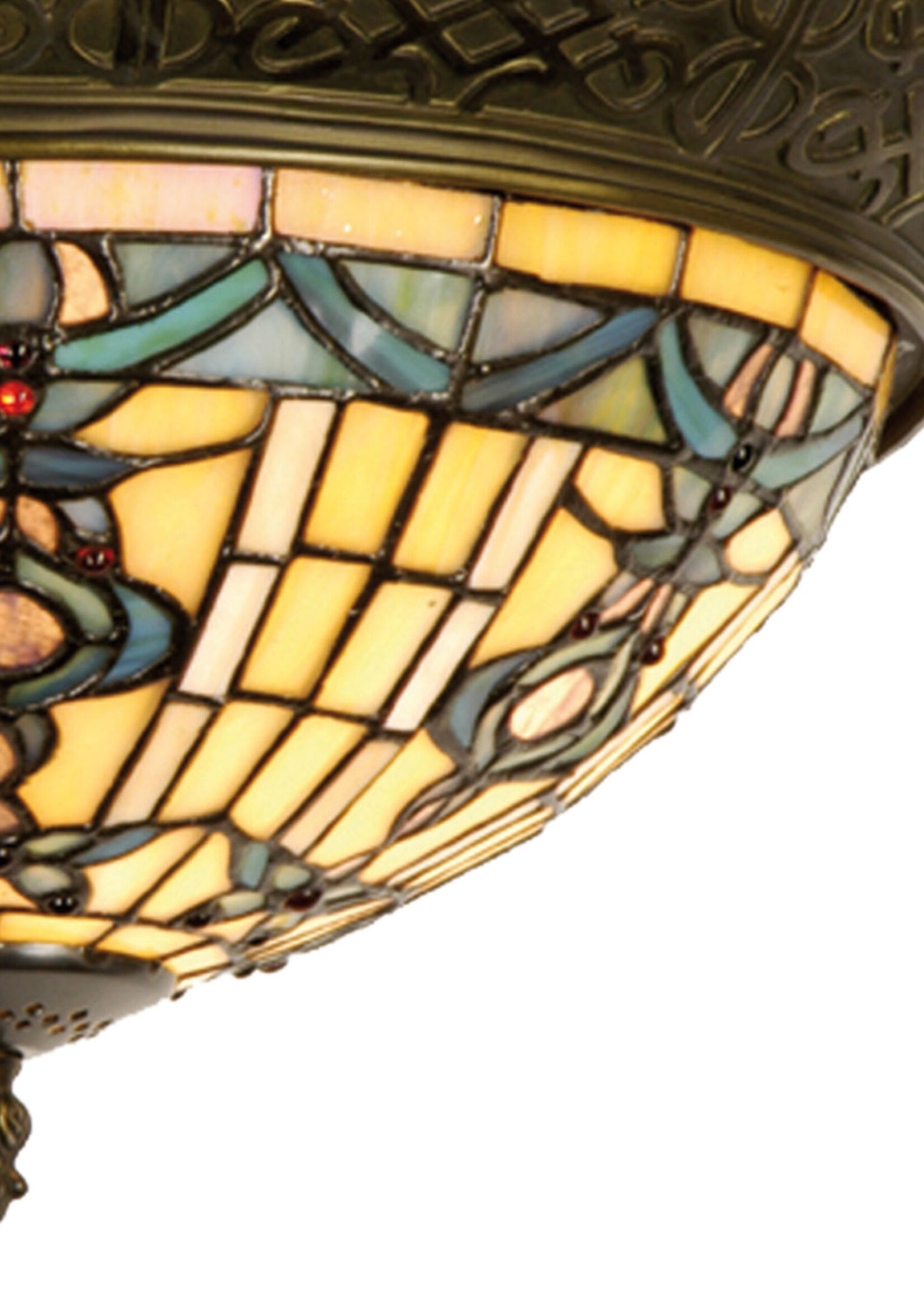 Clayre & Eef Plafondlamp Tiffany Ø 38*19 cm E14/max 2*40W 5LL-5351