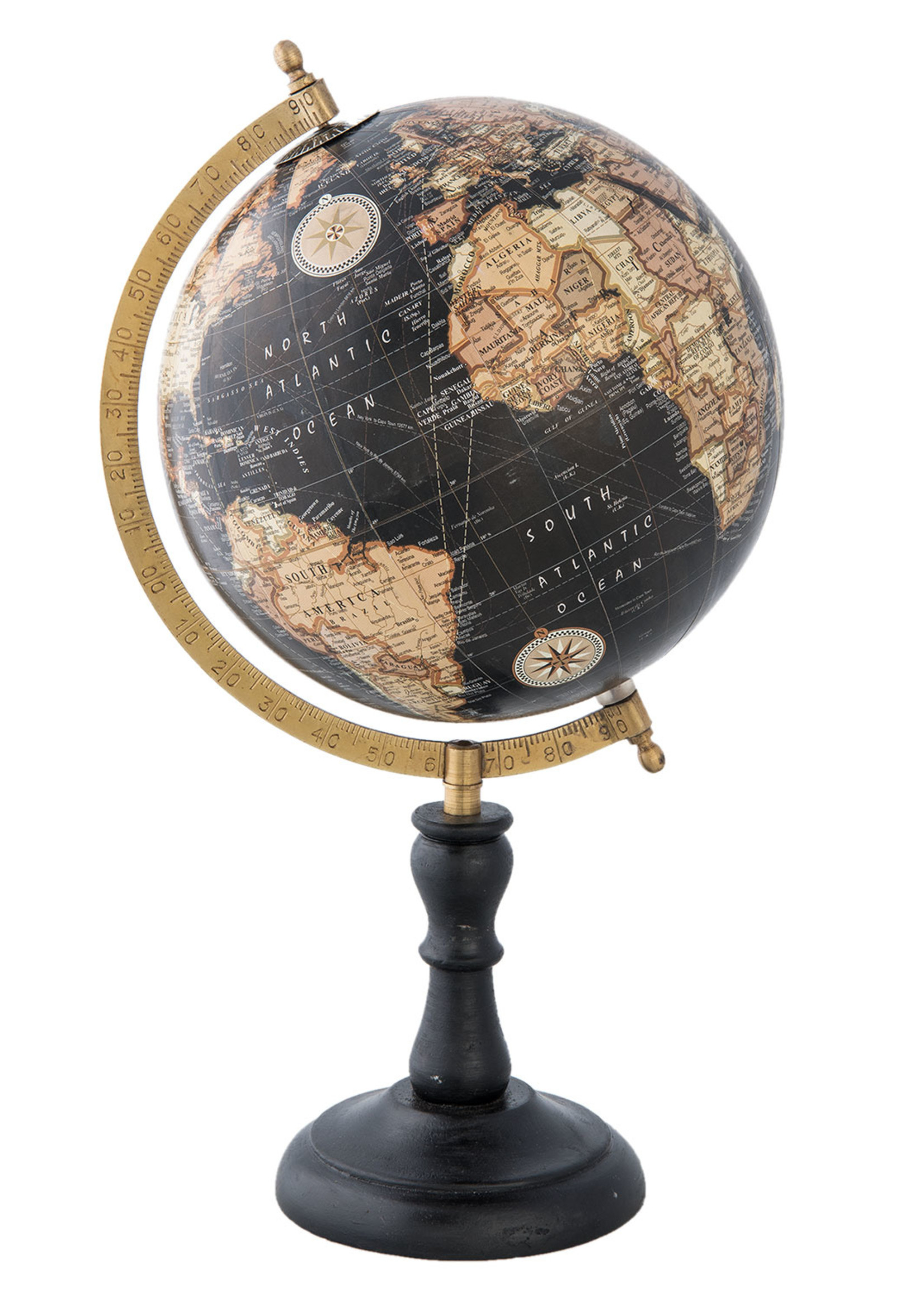 Clayre & Eef Wereldbol/globe 22*20*39 cm 63962