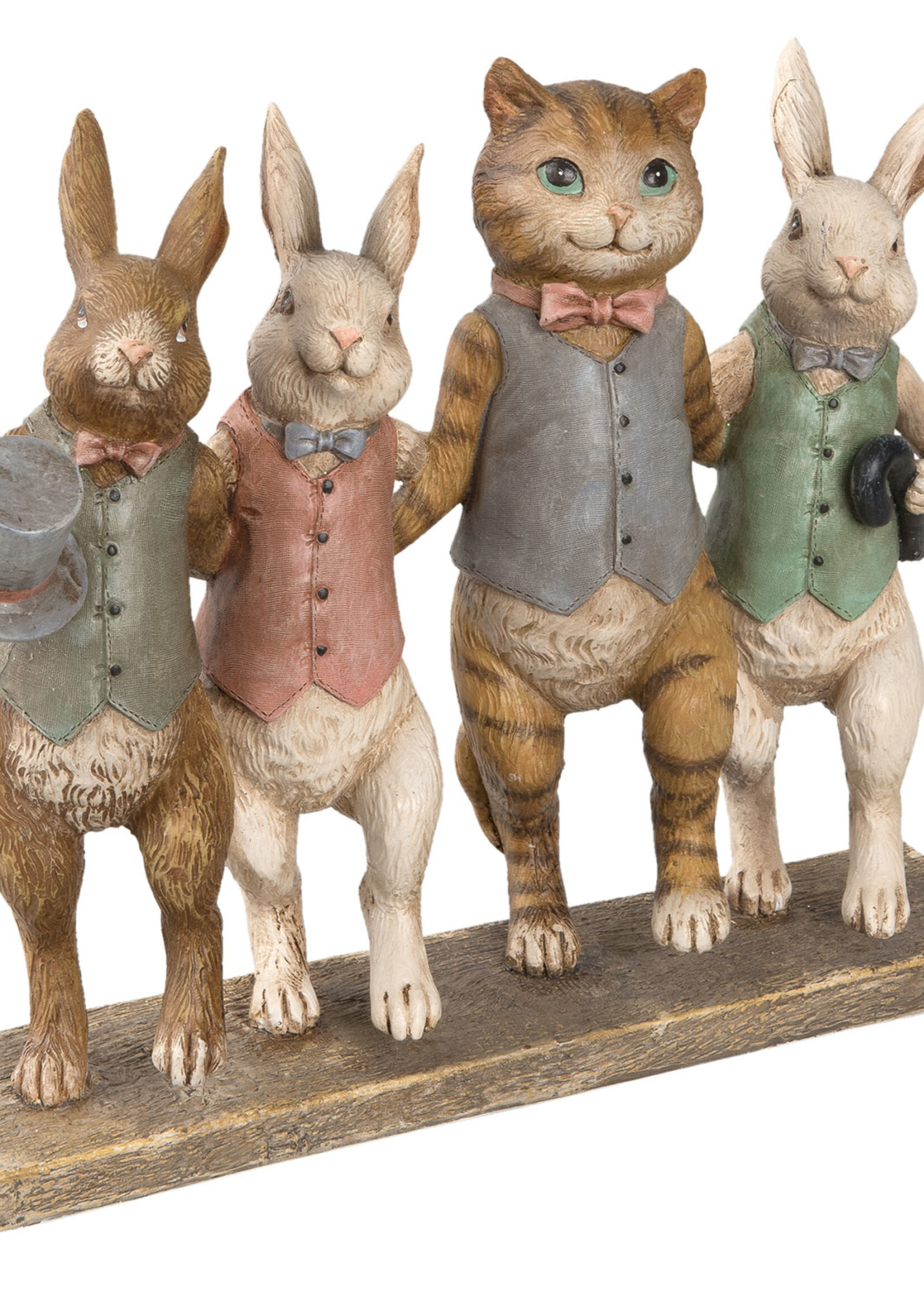 Clayre & Eef Decoratie dieren 23*6*19 cm 6PR2174