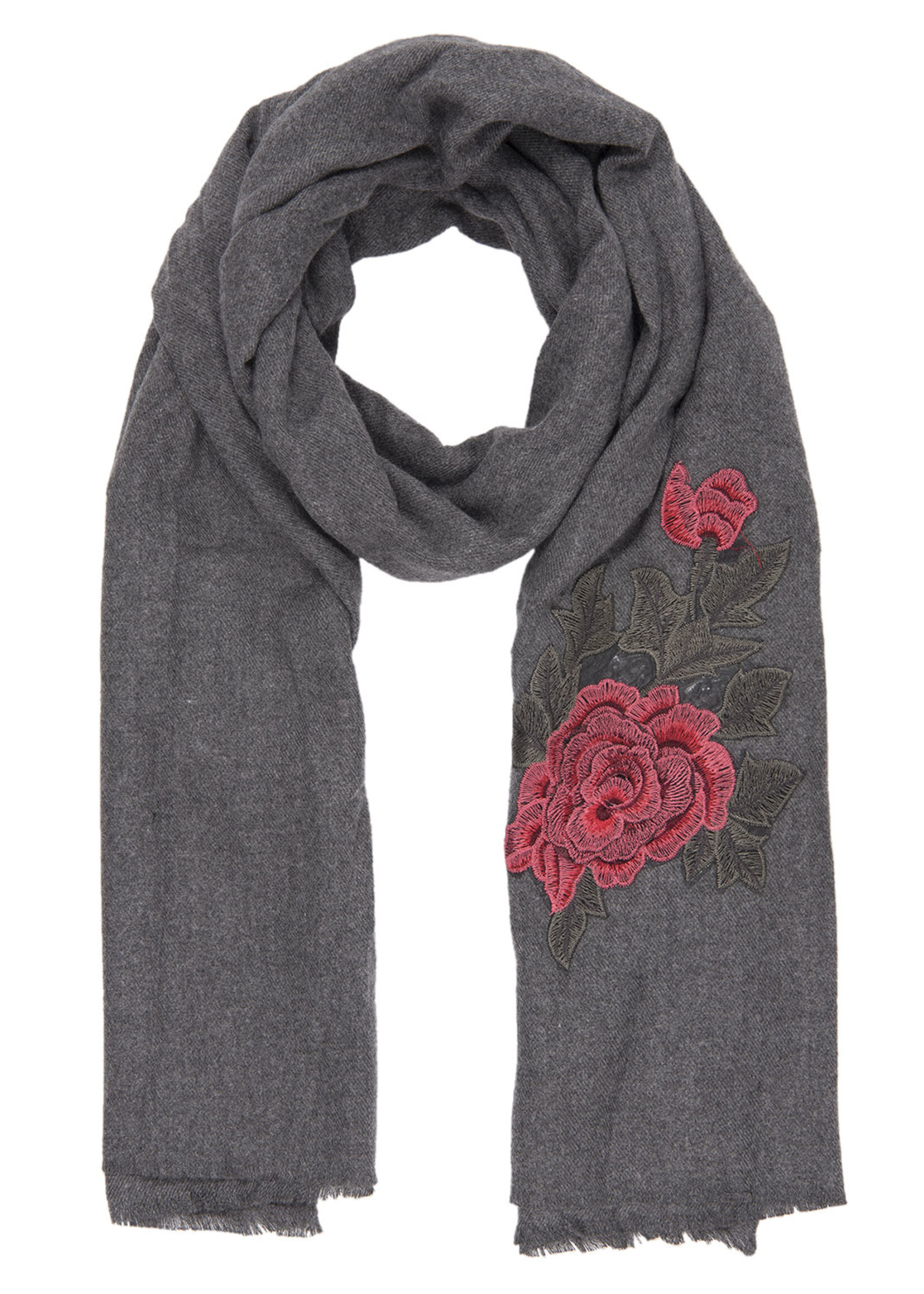 Clayre & Eef Écharpe 62*195 cm gris JZSC0388G