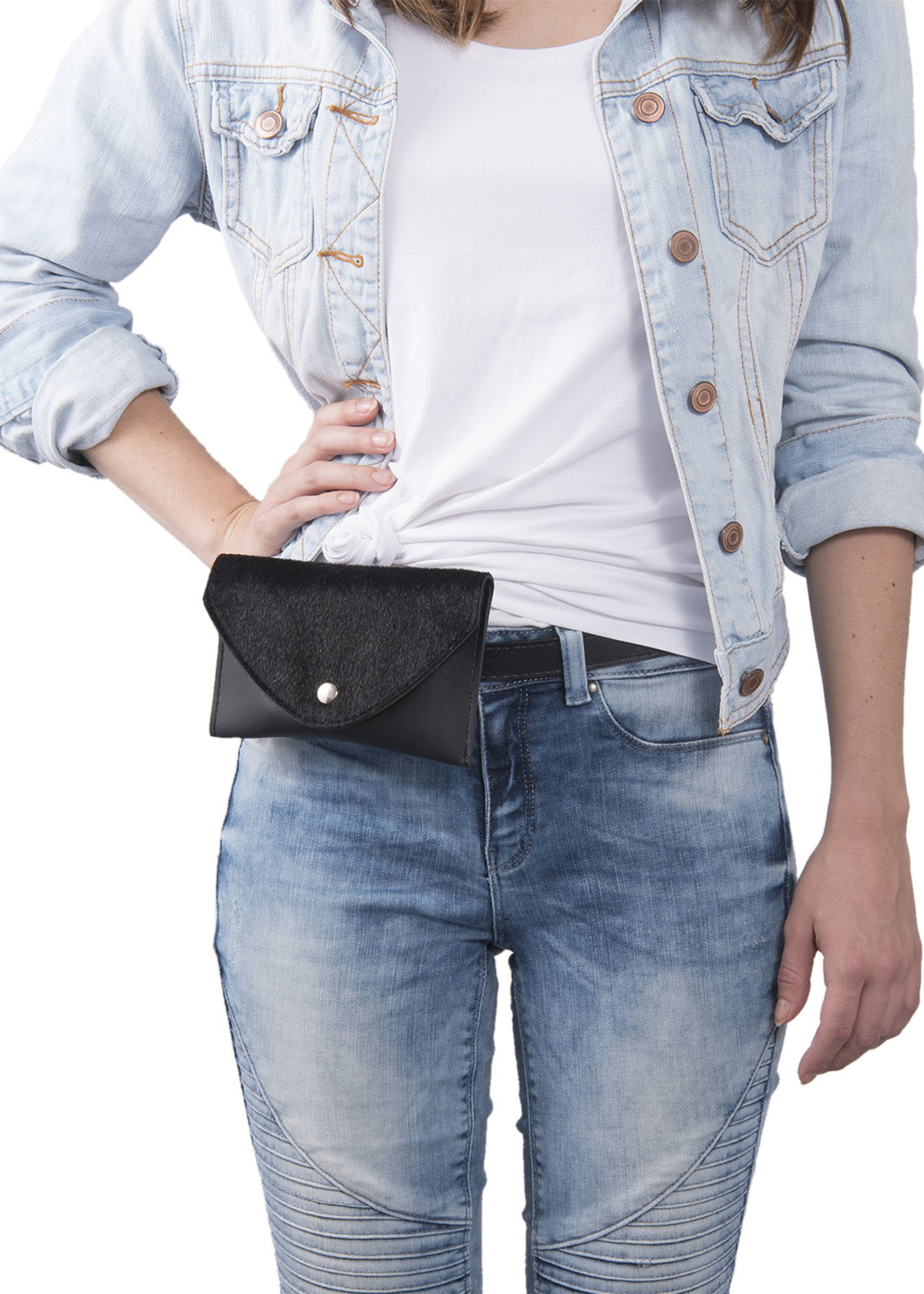 Clayre & Eef Sacoche avec ceinture 17*11/110 cm noir JZWB0001Z