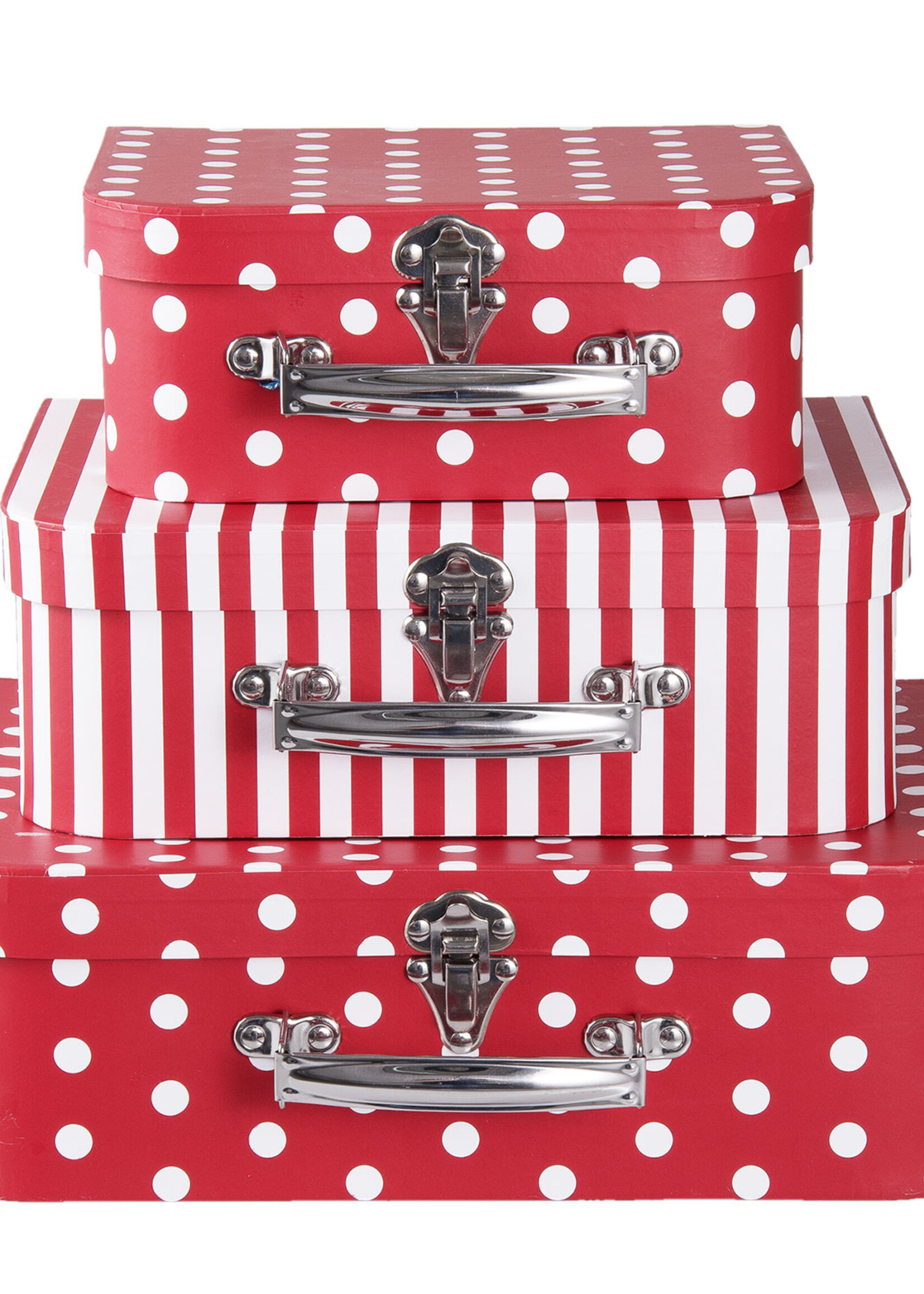 Clayre & Eef Decoratie koffer (3) 30*22*9/25*20*9/20*17*8 cm 64044