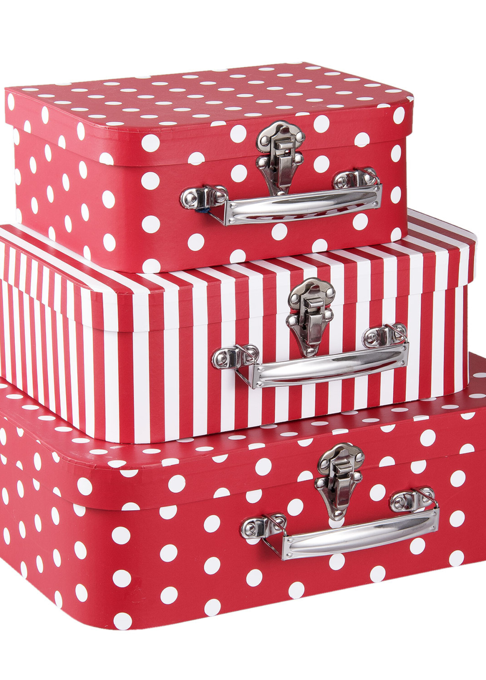 Clayre & Eef Décoration valise (3) 30*22*9/25*20*9/20*17*8 cm 64044