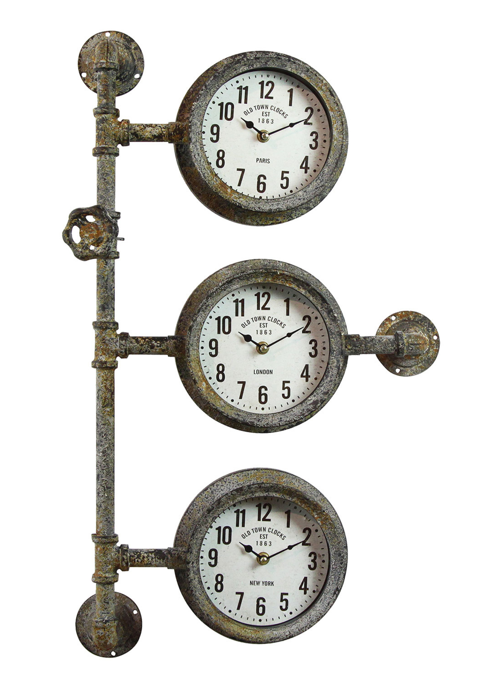 Clayre & Eef Wandklok 41*16*69 cm /3*AA JJKL00001