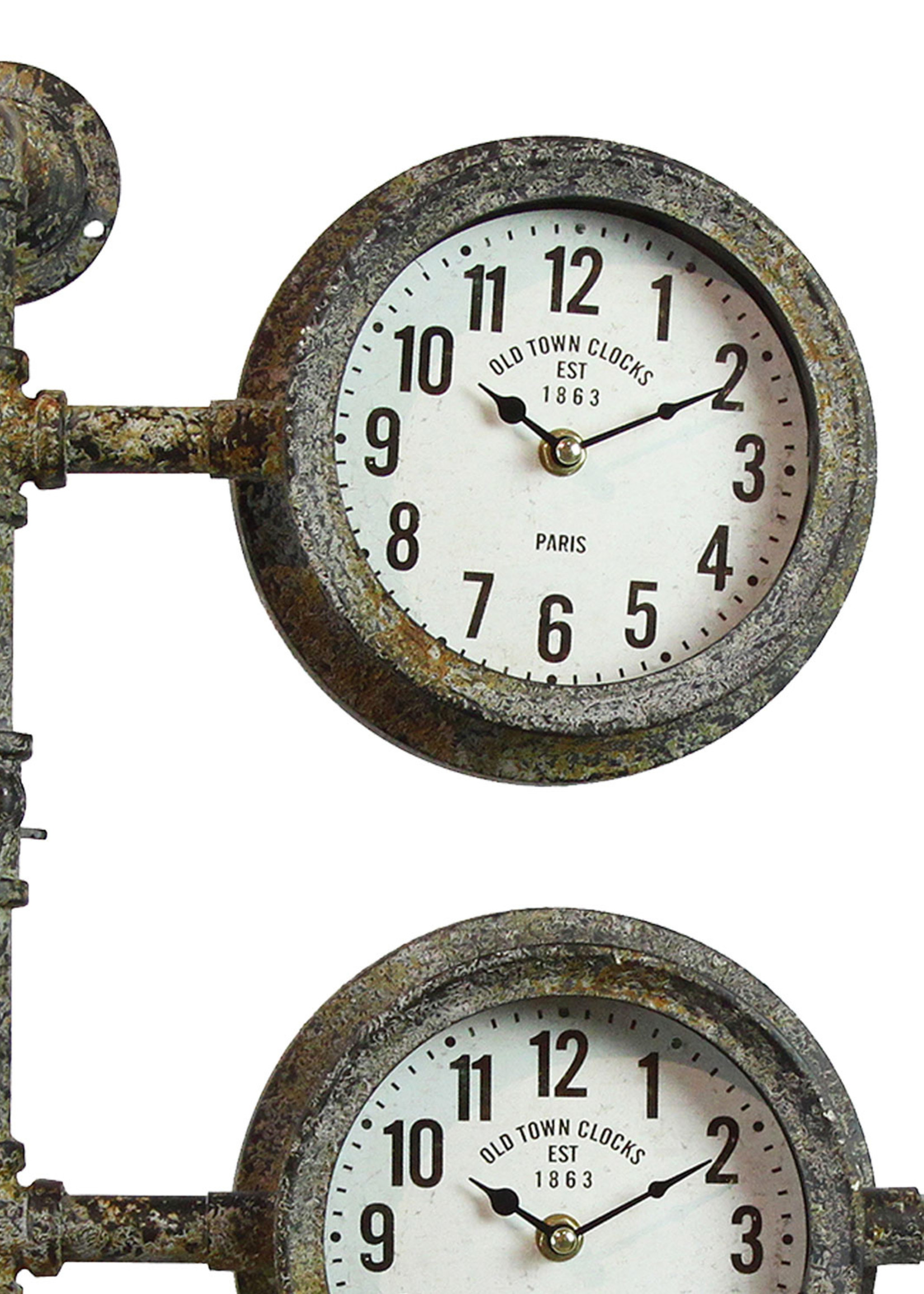 Clayre & Eef Wandklok 41*16*69 cm /3*AA JJKL00001