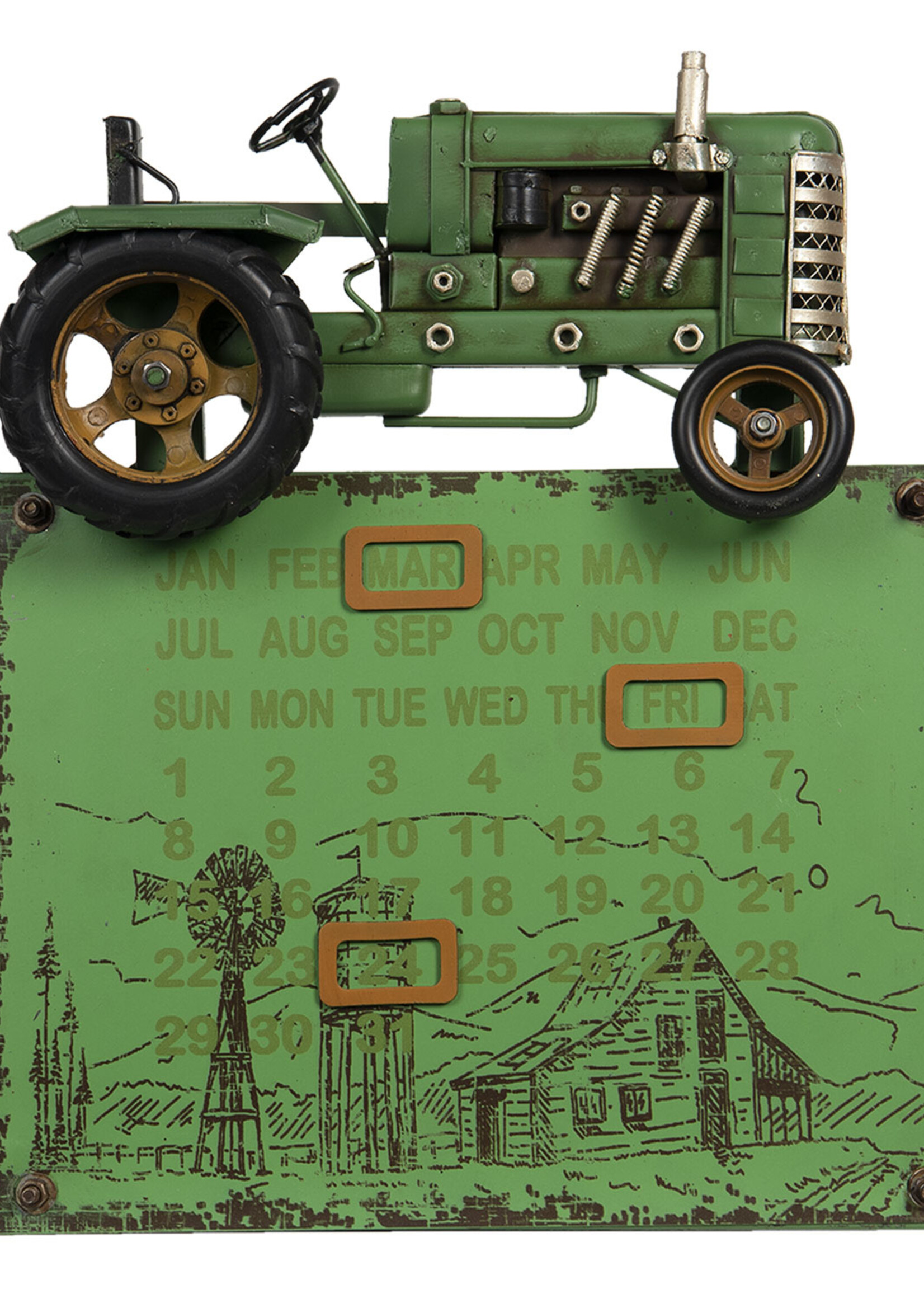 Clayre & Eef Calendrier tracteur 34*6*28 cm JJTR0007