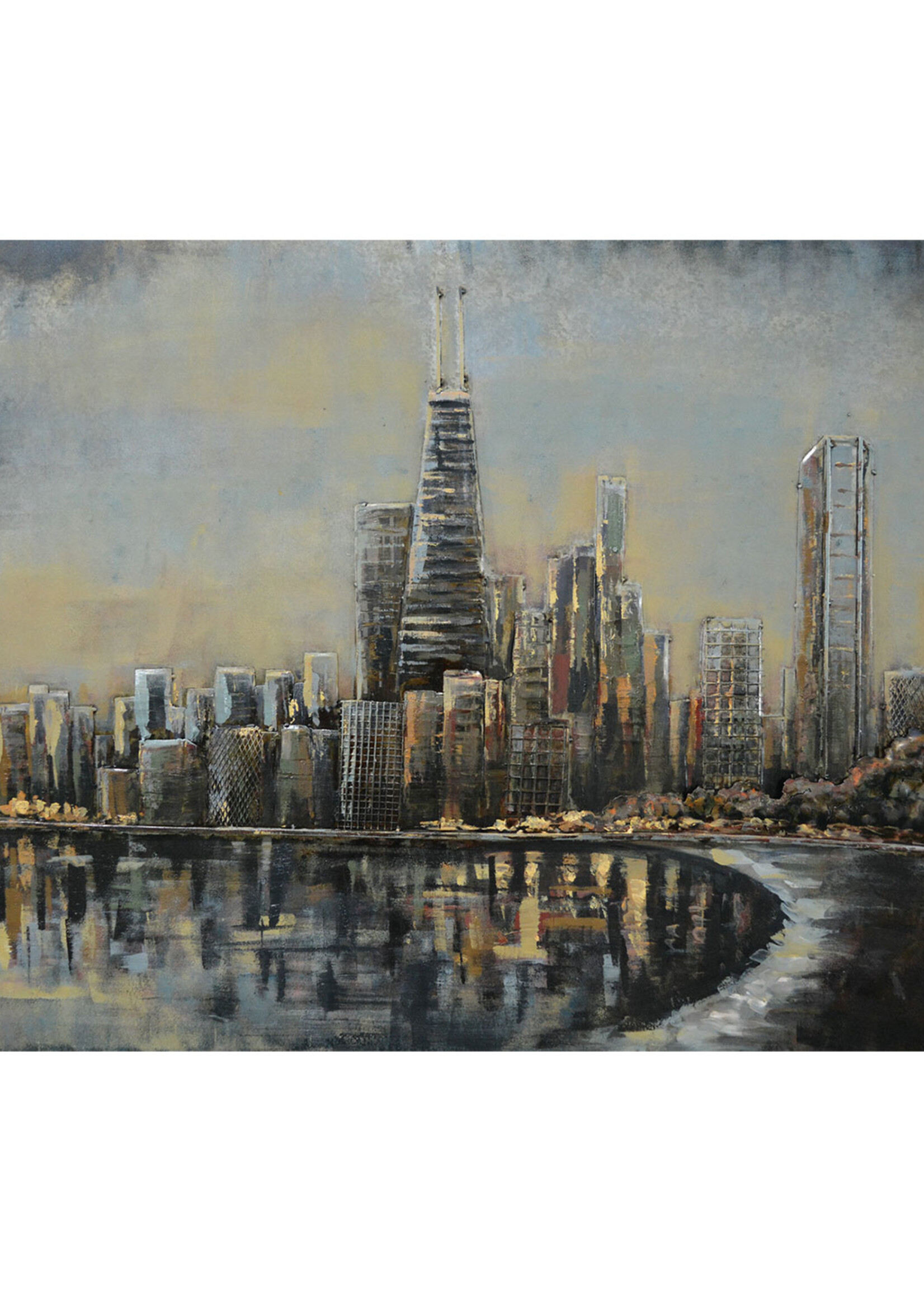 Clayre & Eef Wanddecoratie Skyline 120*4*80 cm JJWA00089