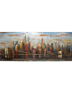 Clayre & Eef Mur Déco Skyline 180*6*60 cm JJWA00094