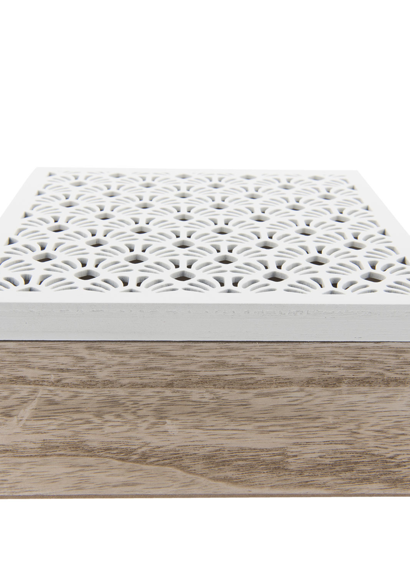 Clayre & Eef Boîte à thé (1 compartiment) 18*18*8 cm 6H1687