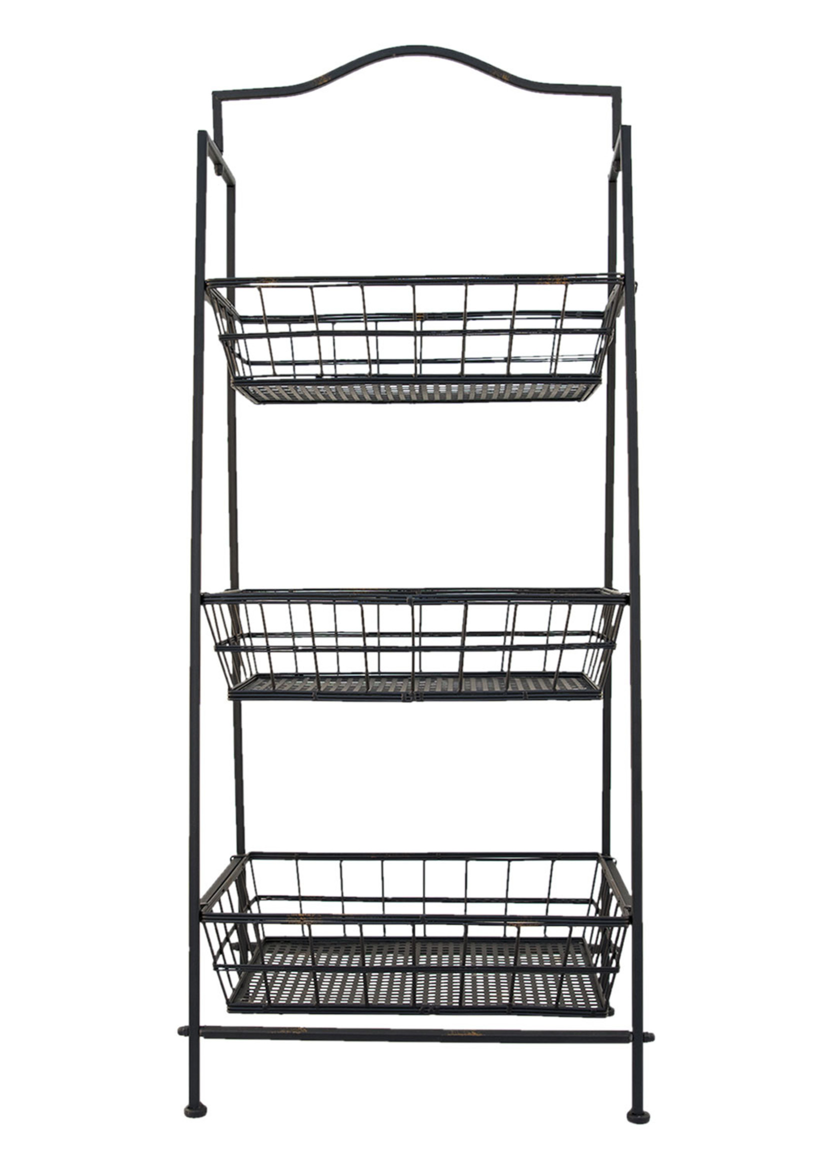 Clayre & Eef Étagère avec paniers 43*36*103 cm 5Y0422