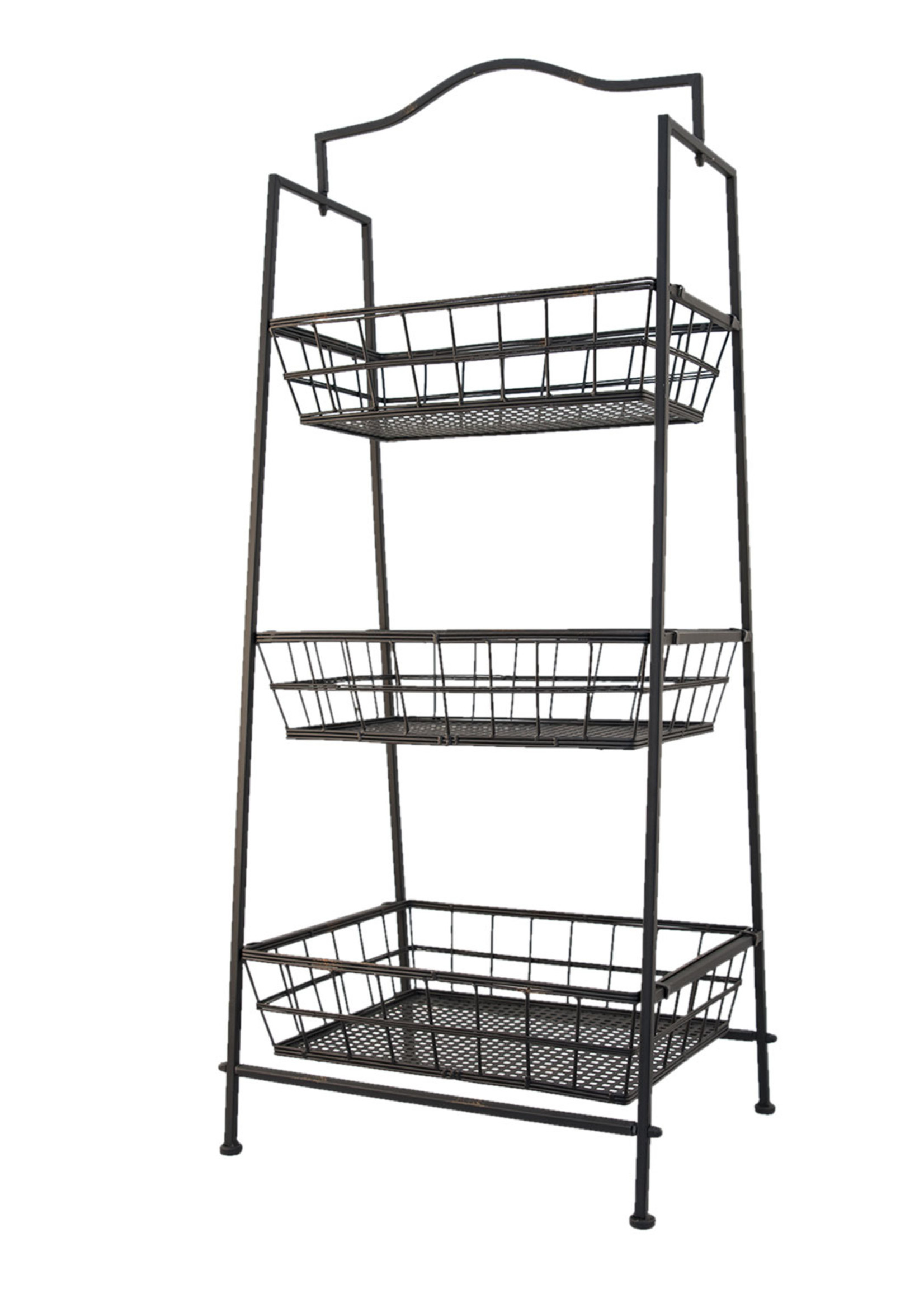 Clayre & Eef Rek met manden 43*36*103 cm 5Y0422