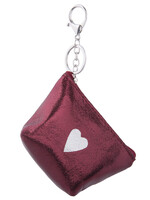 Clayre & Eef Etui à clés 8*13 cm bordeaux JZKW0009R