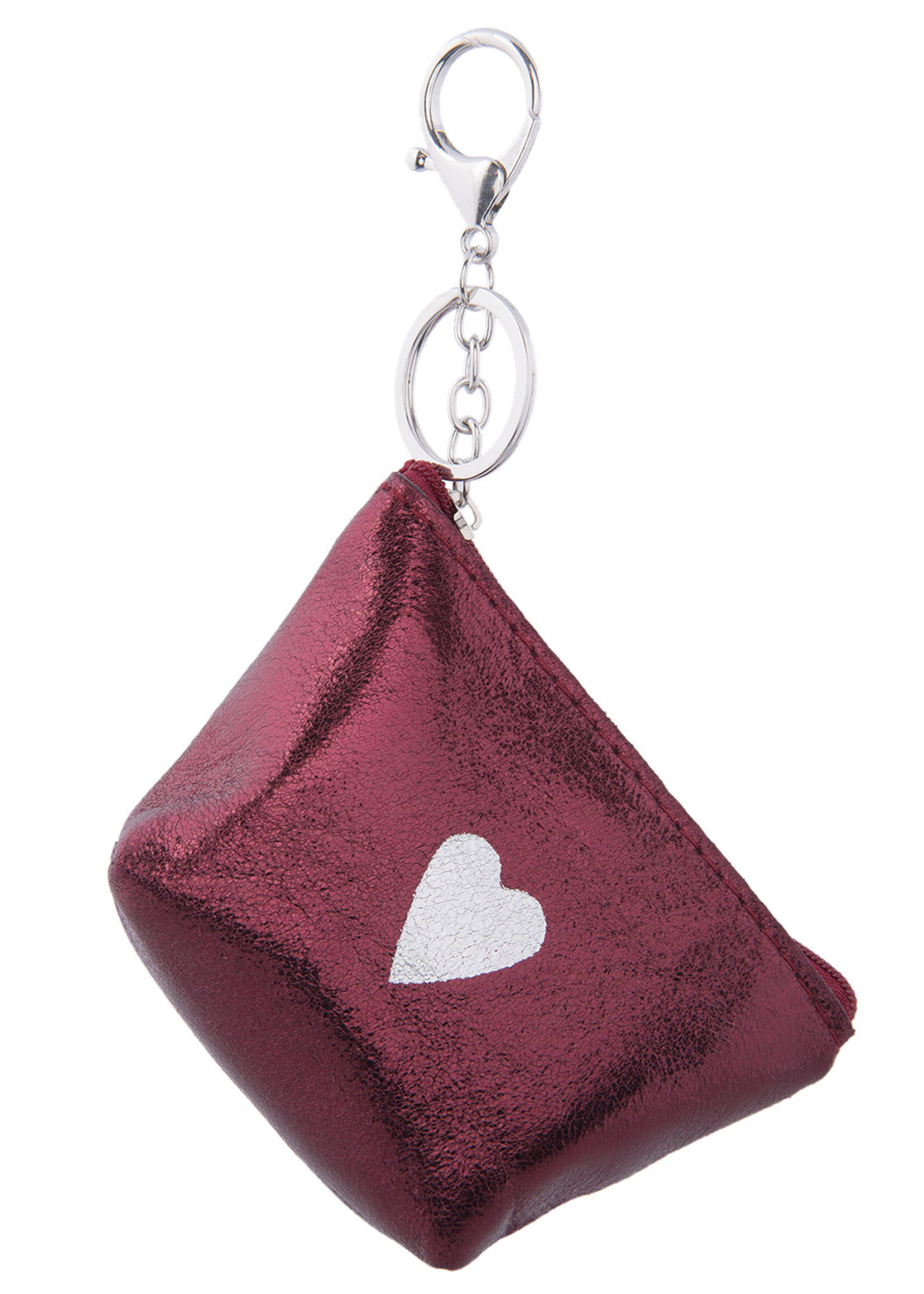 Clayre & Eef Etui à clés 8*13 cm bordeaux JZKW0009R