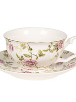 Clayre & Eef Tasse et soucoupe 12*9*5 / Ø 13*2 cm / 125 ml 6CE0836