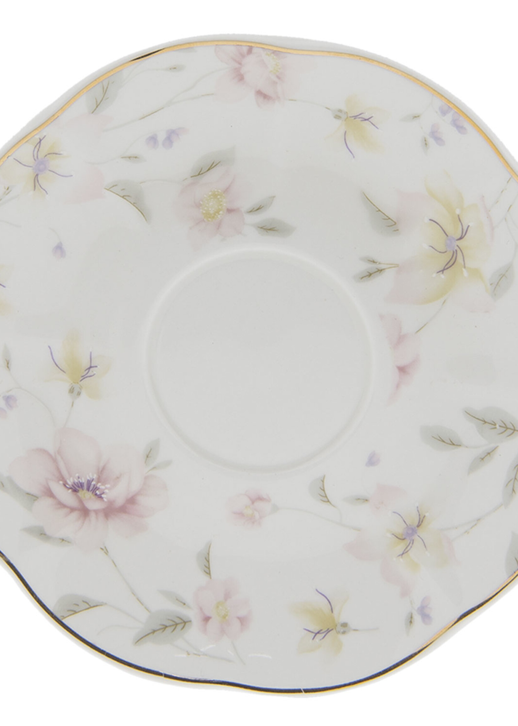 Clayre & Eef Kop en schotel Ø 15*7 cm / 220 ml TWFKS-2