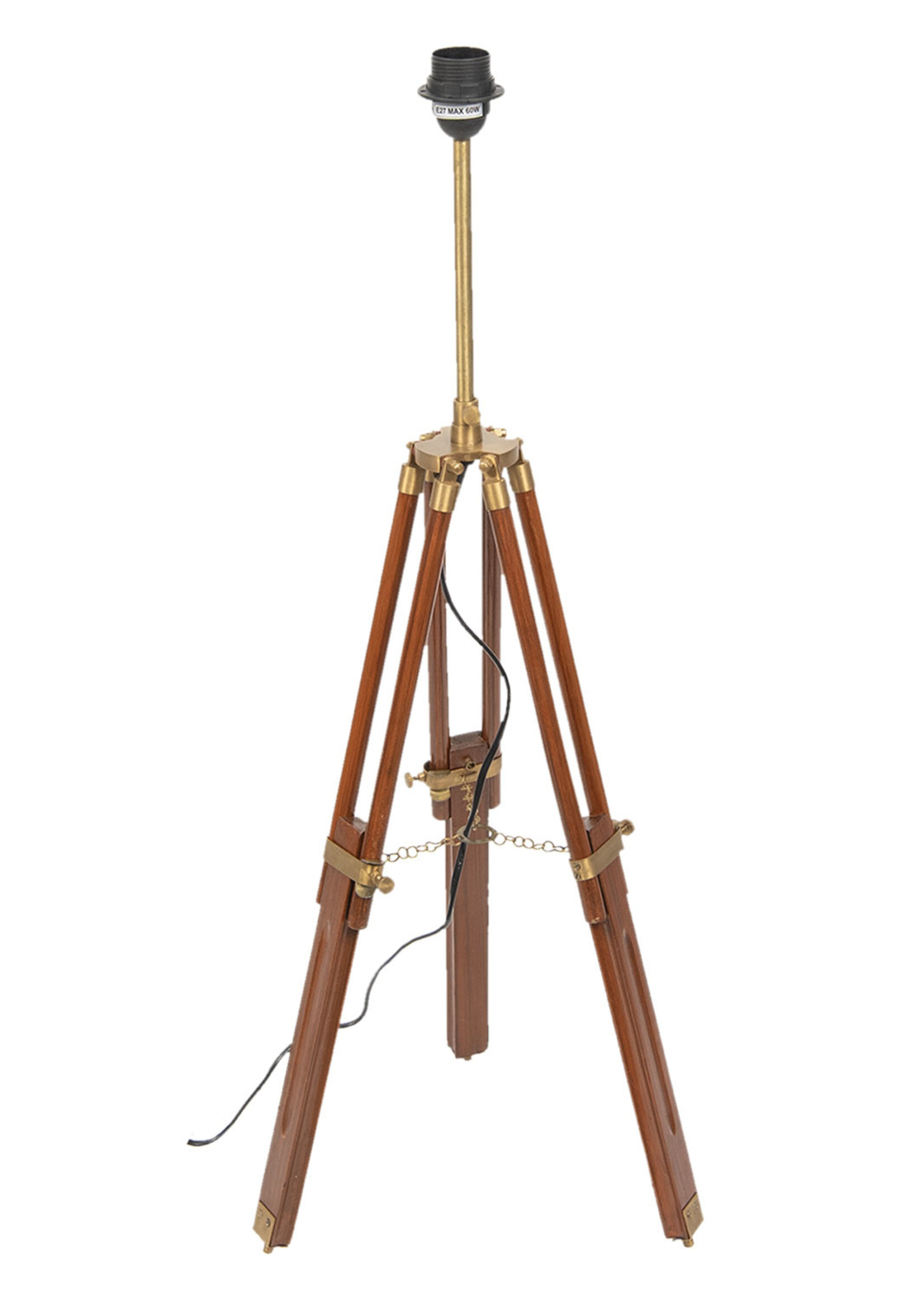 Clayre & Eef Lampe de table trépied H46-84 cm E27/max 1*60W 5LL-5958