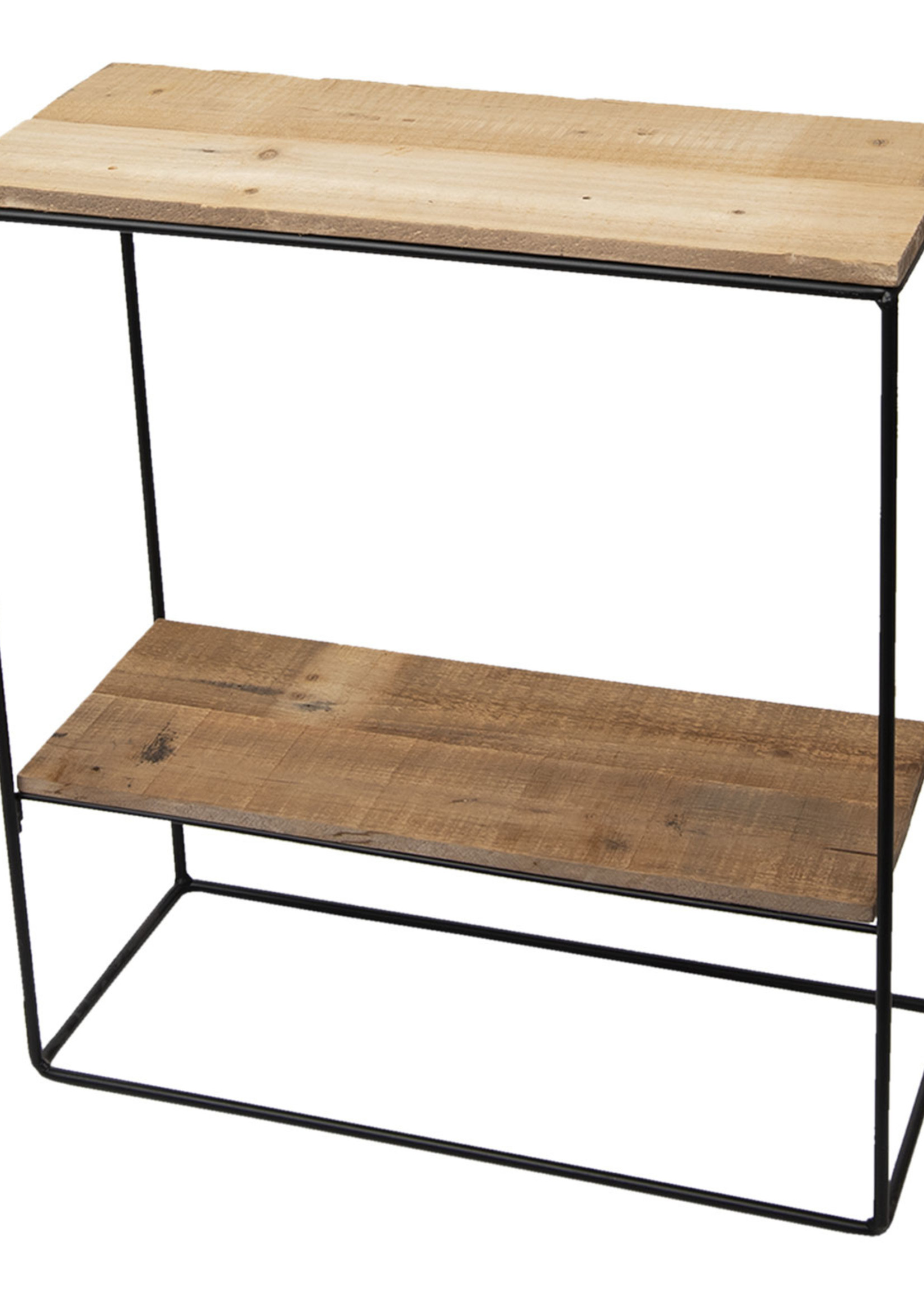 Clayre & Eef Wandtafel reclaimed wood 60*25*66 cm 50308