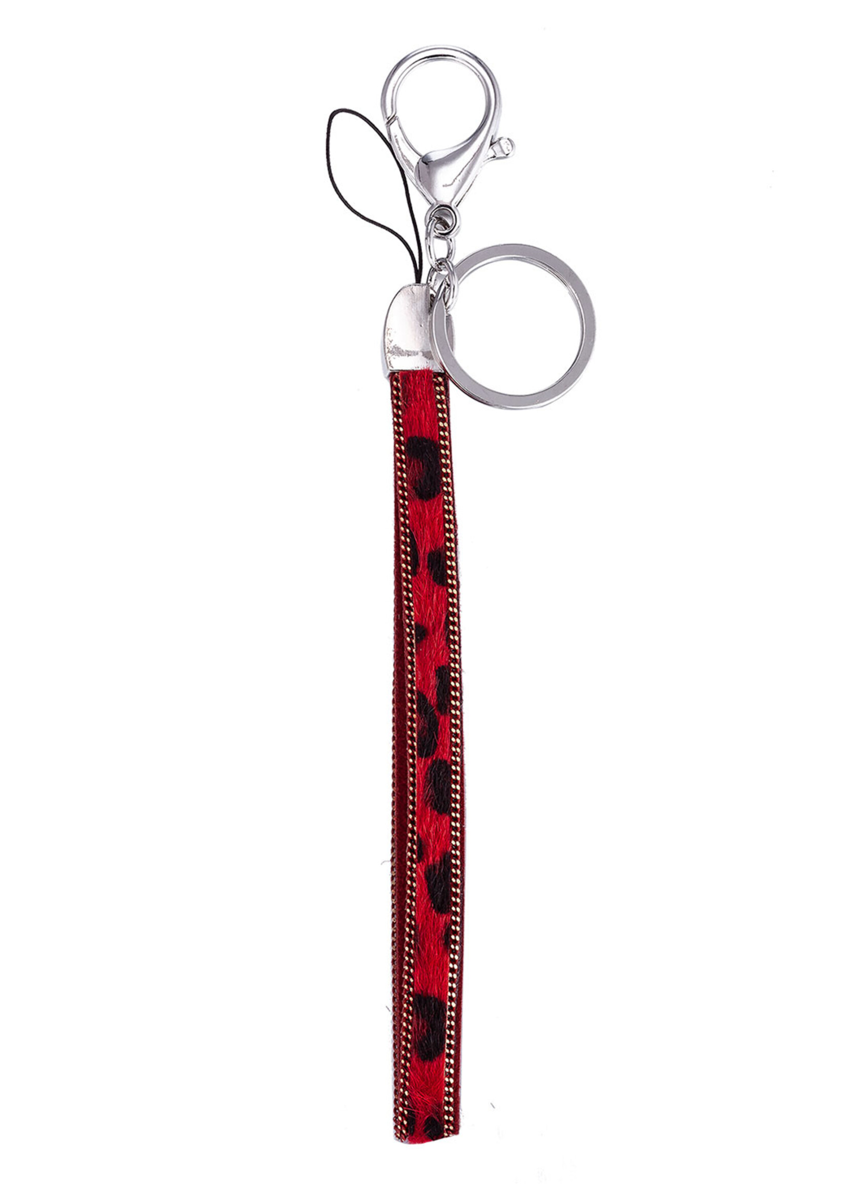 Clayre & Eef Sleutelhanger rood JZKC0037BU