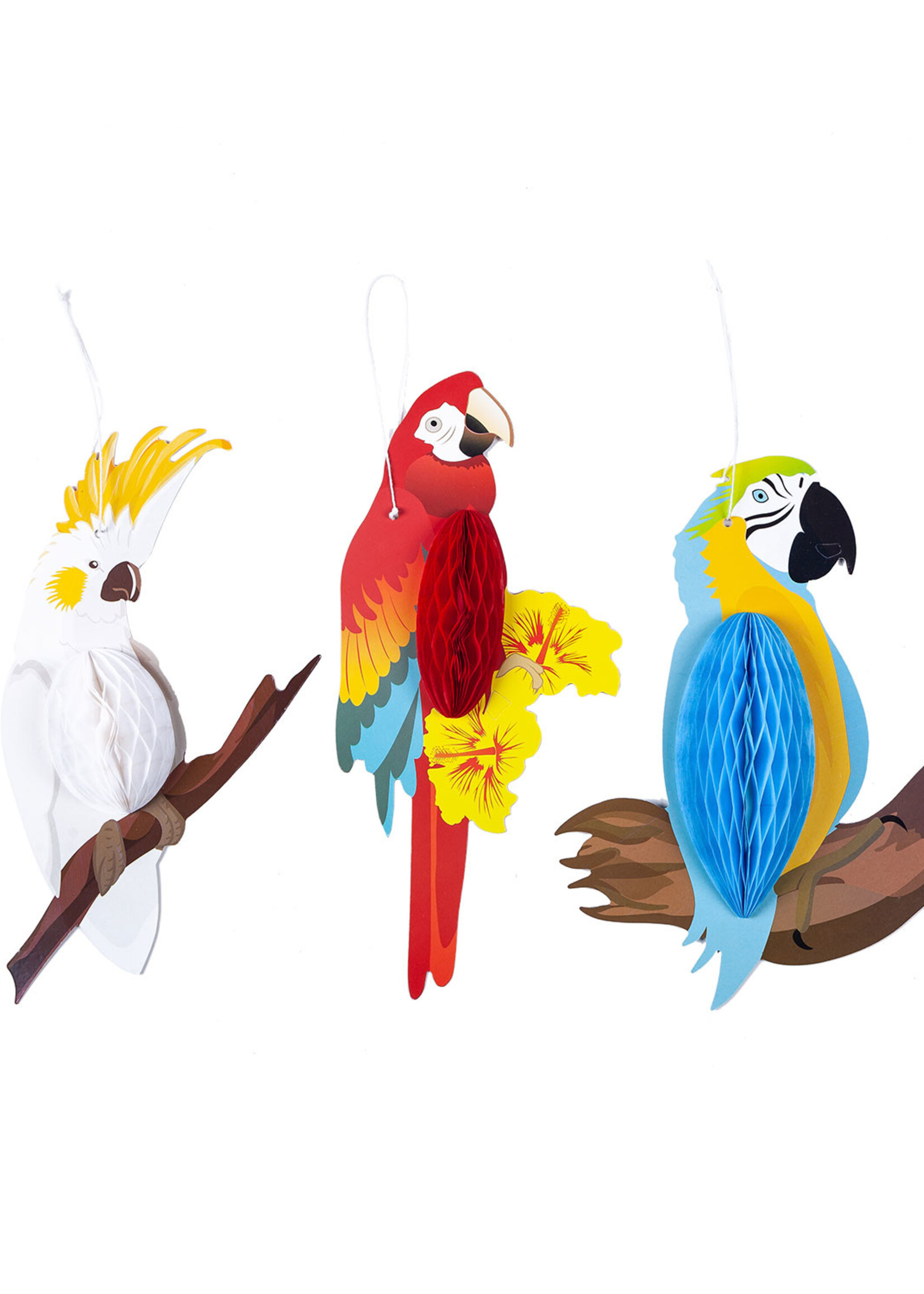 Clayre & Eef Decoratie hanger papegaai 24*9 cm 64110