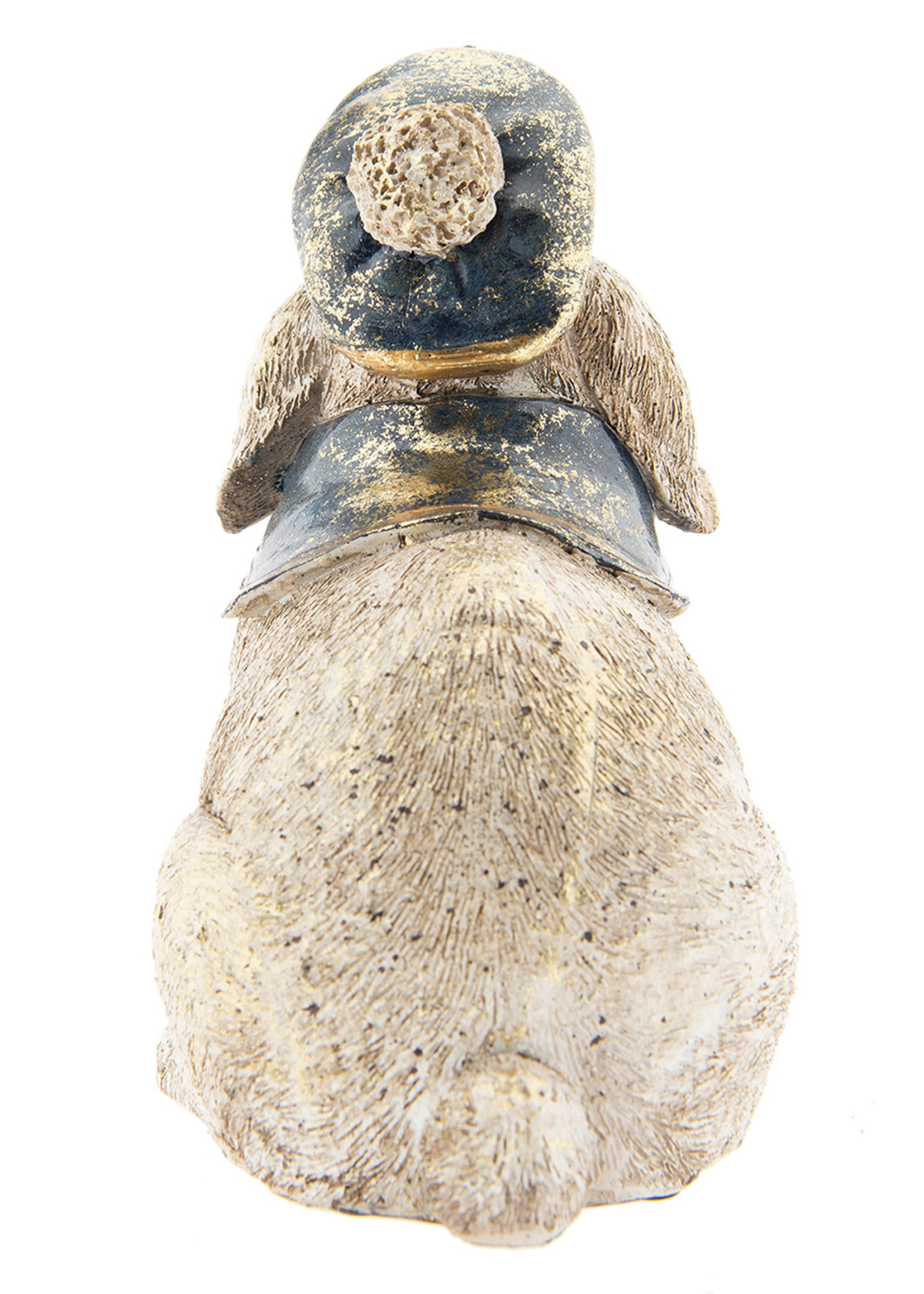 Clayre & Eef Décoration lapin assis 16*11*18 cm 6PR2309