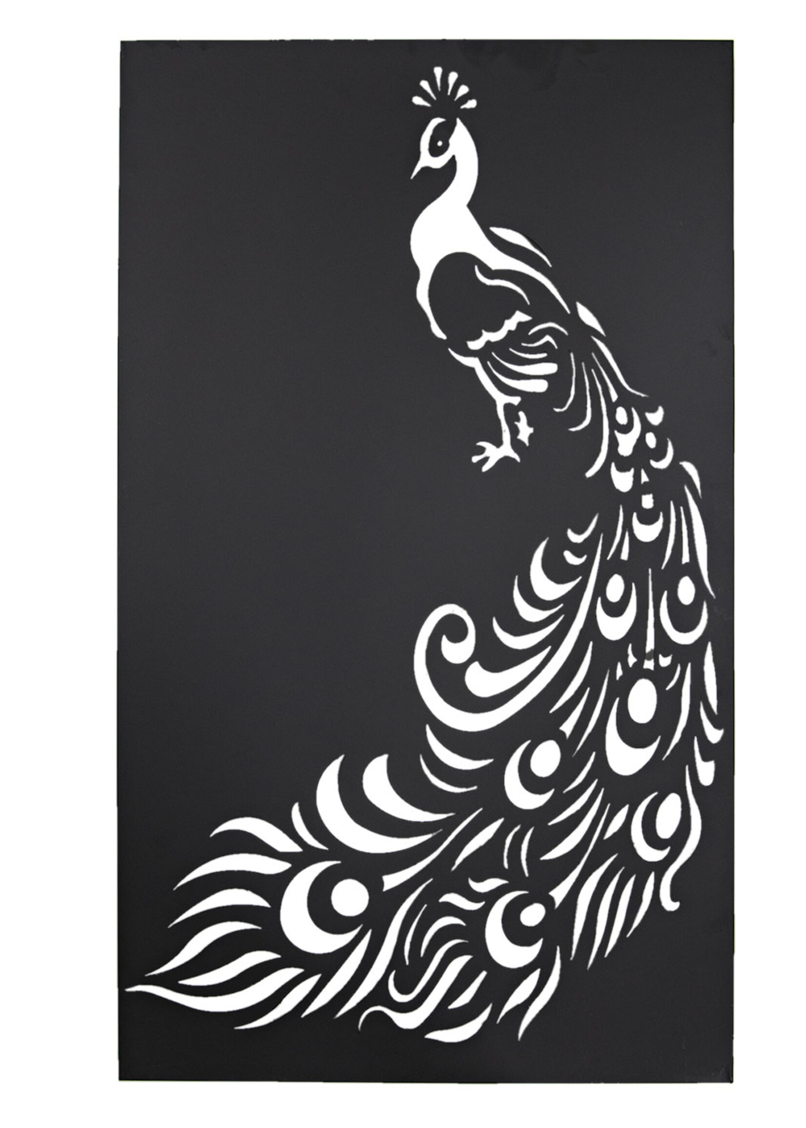 Clayre & Eef Wanddecoratie pauw 95*3*56 cm 5Y0495