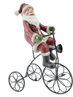 Clayre & Eef Père Noël en tricycle 20*10*26 cm 6PR1244