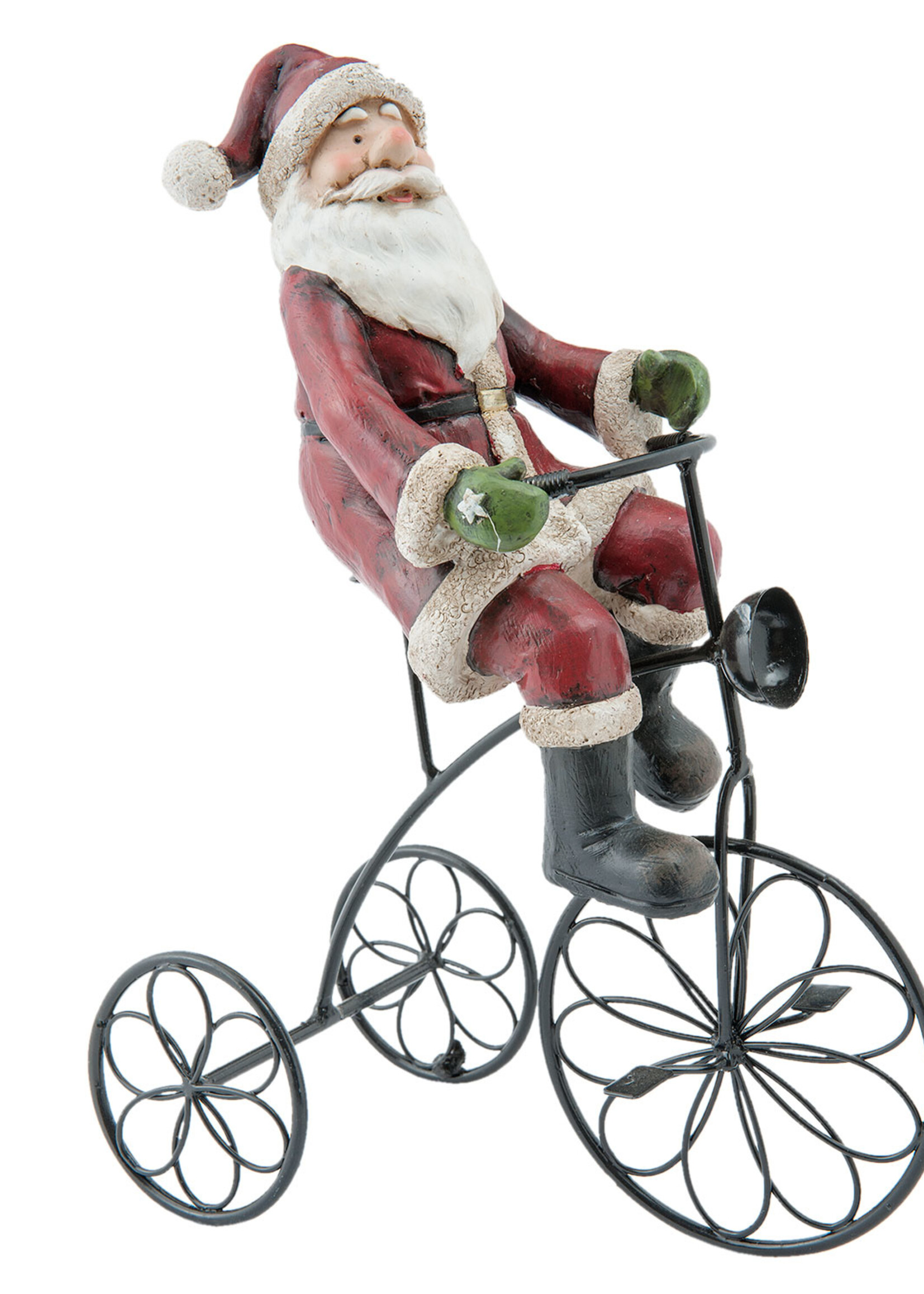 Clayre & Eef Kerstman op driewieler 20*10*26 cm 6PR1244