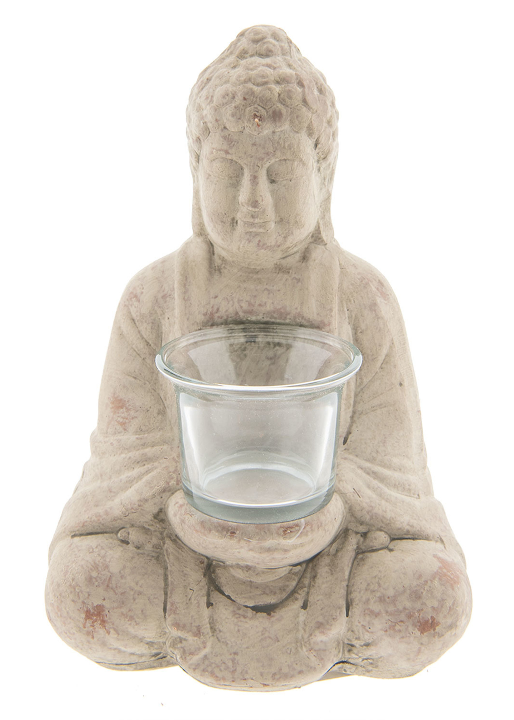 Clayre & Eef Photophore Bouddha 13*11*21 cm 6TE0212