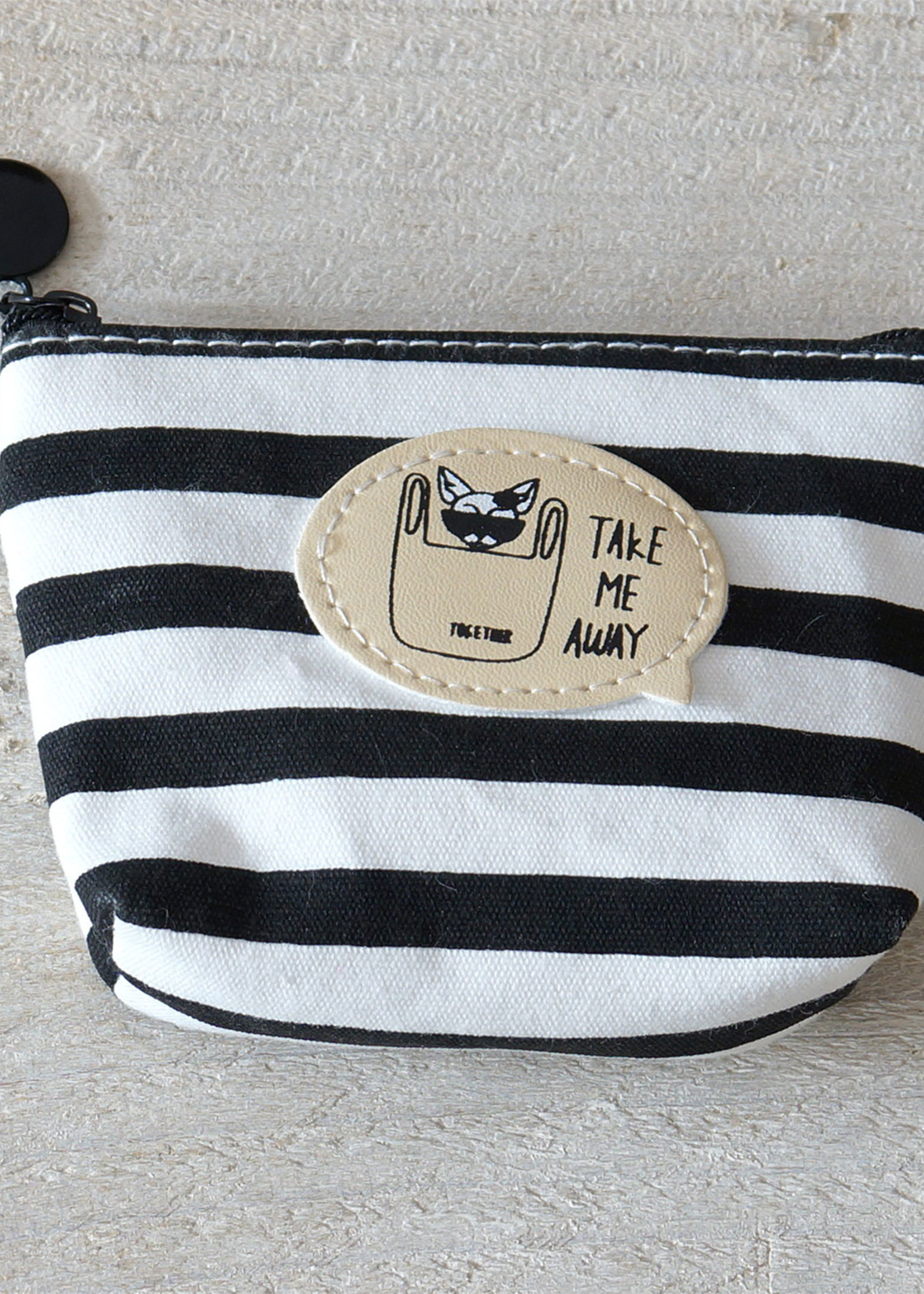 Clayre & Eef Porte-monnaie 11*9 cm wit/blanc MLPU0044