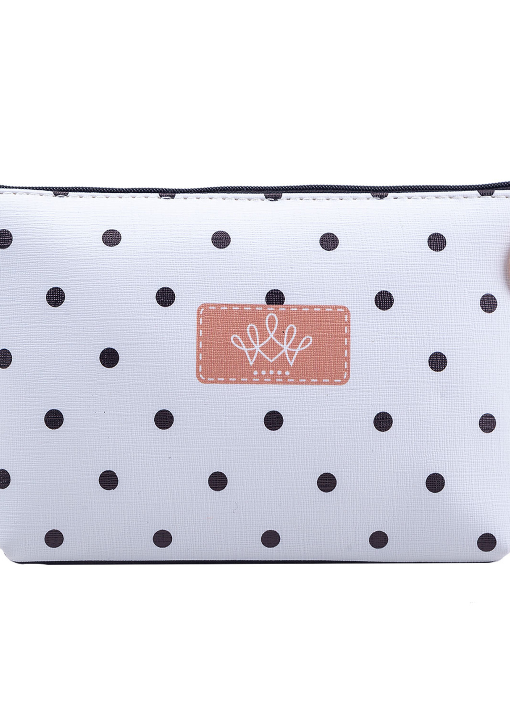 Clayre & Eef Toilettas 21*12 cm zwart/wit MLTT0050