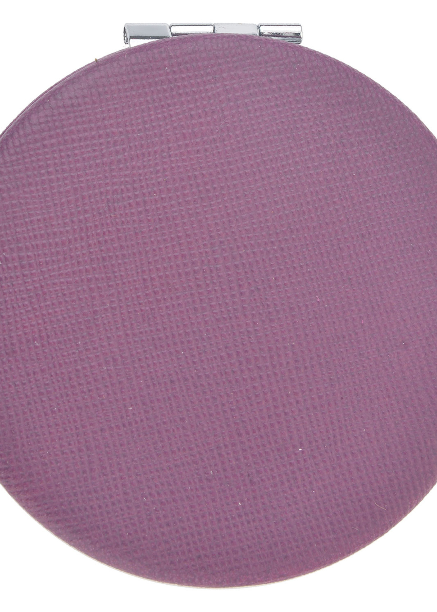 Clayre & Eef Miroir à main Ø 6 cm aubergine JZSP0001A