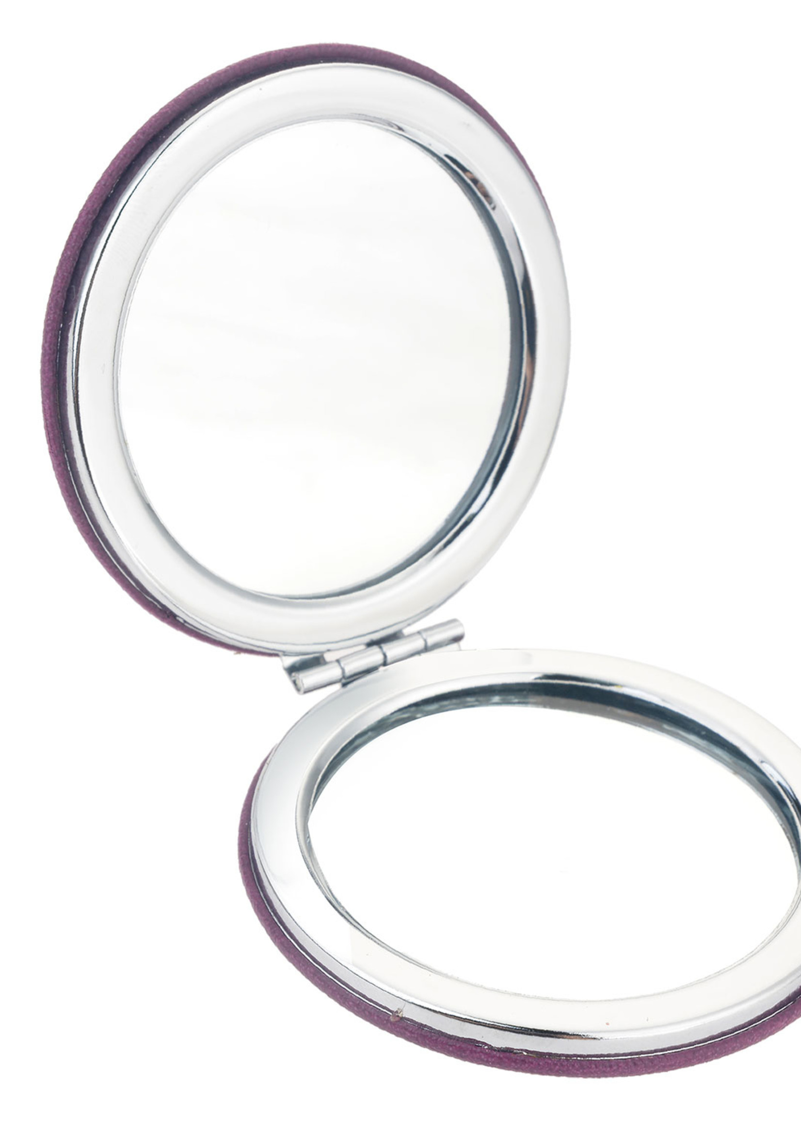 Clayre & Eef Miroir à main Ø 6 cm aubergine JZSP0001A