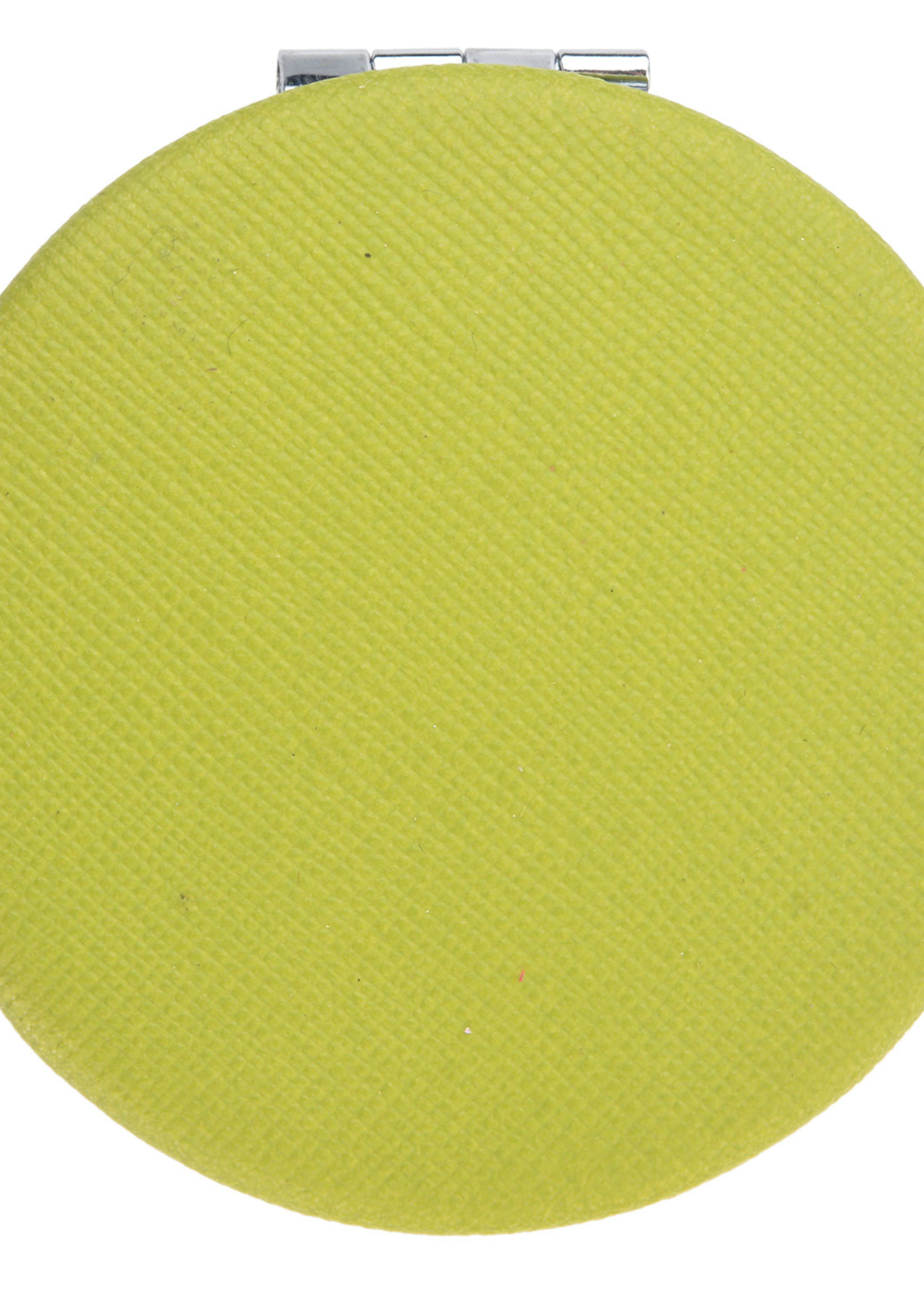 Clayre & Eef Miroir à main Ø 6 cm vert JZSP0001GR