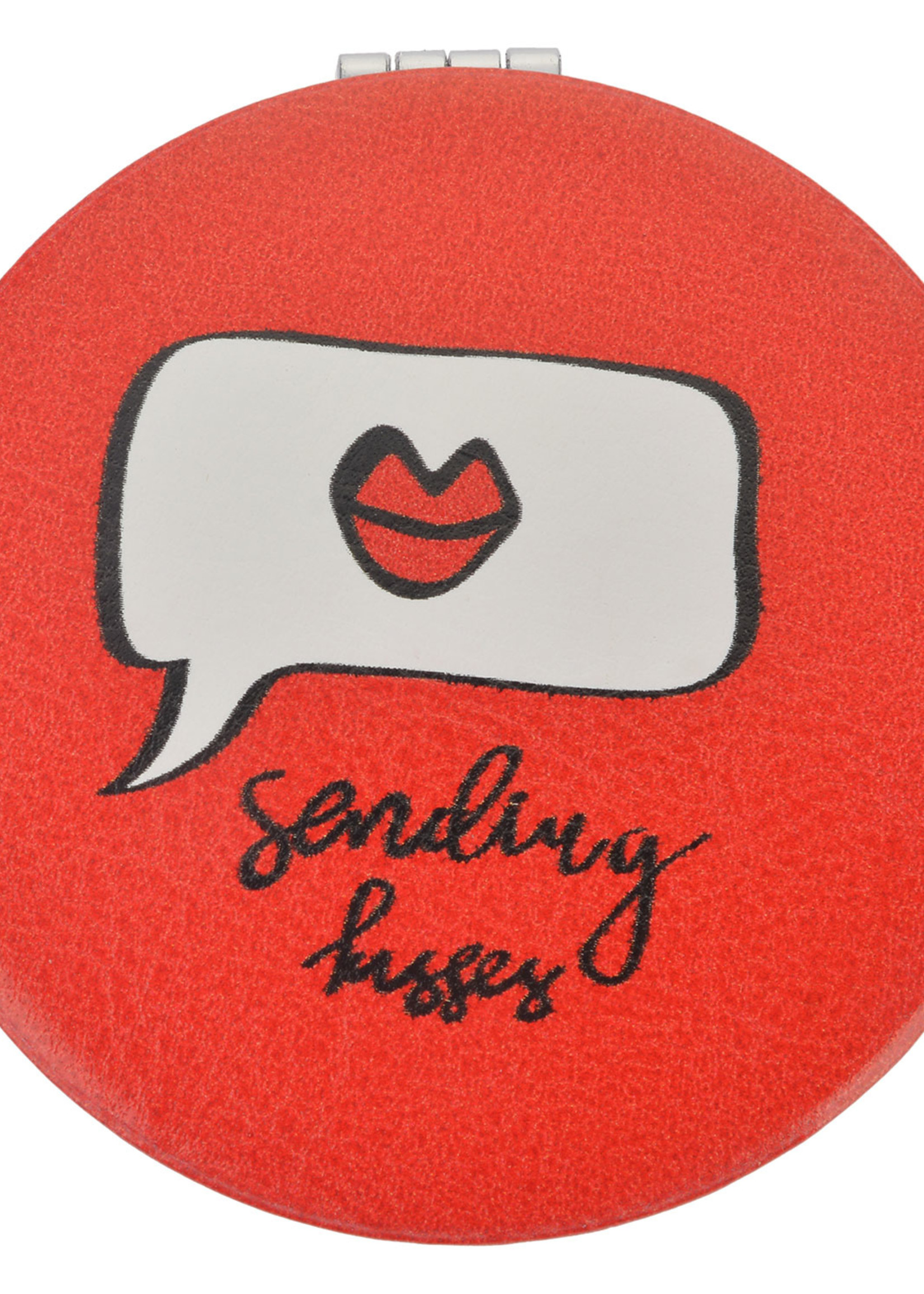 Clayre & Eef Handspiegel Ø 7 cm rood JZSP0003