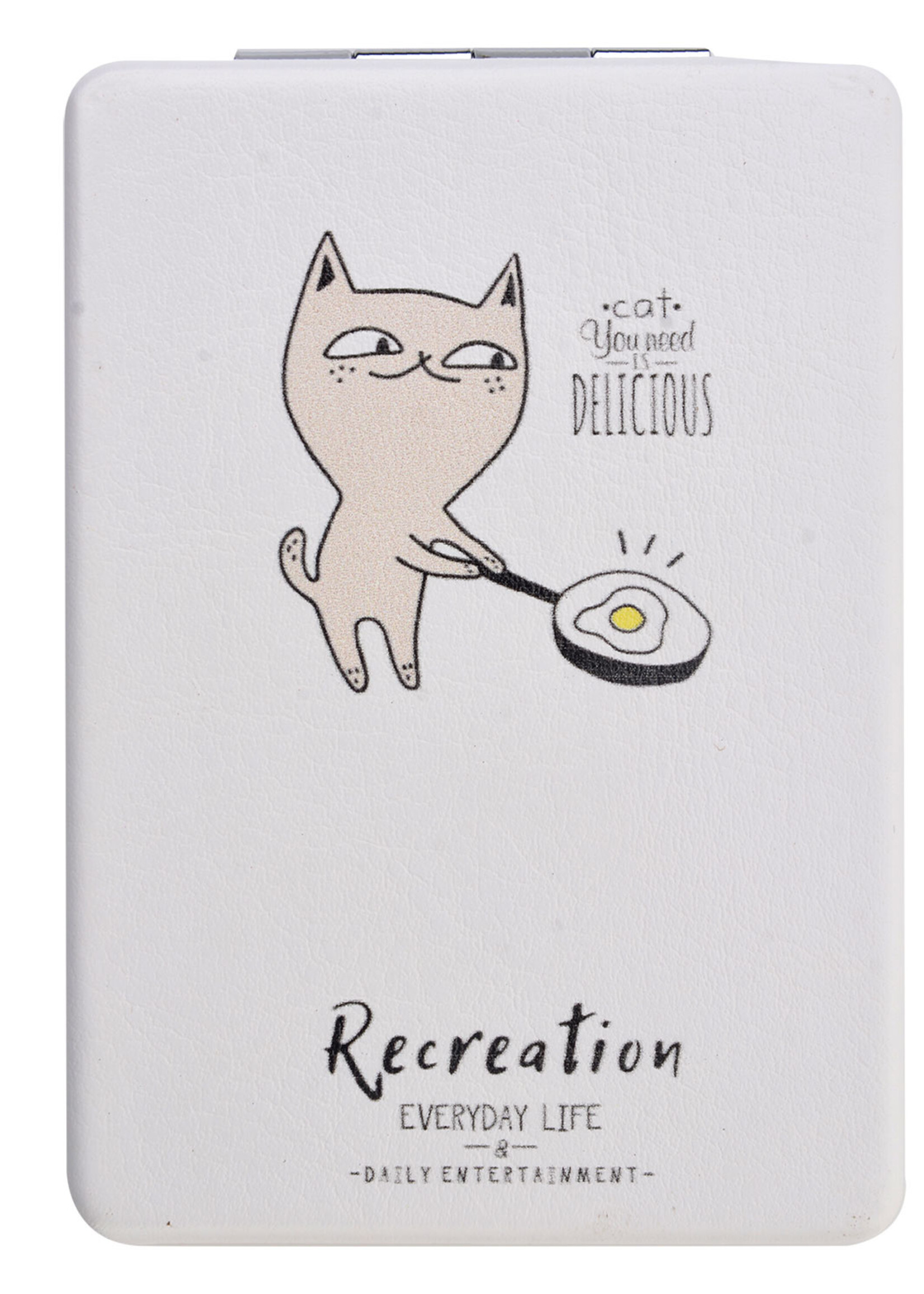 Clayre & Eef Miroir à main 6*8.5 cm blanc MLMI0030