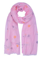 Clayre & Eef Écharpe 70*180 cm rose MLSC0295P