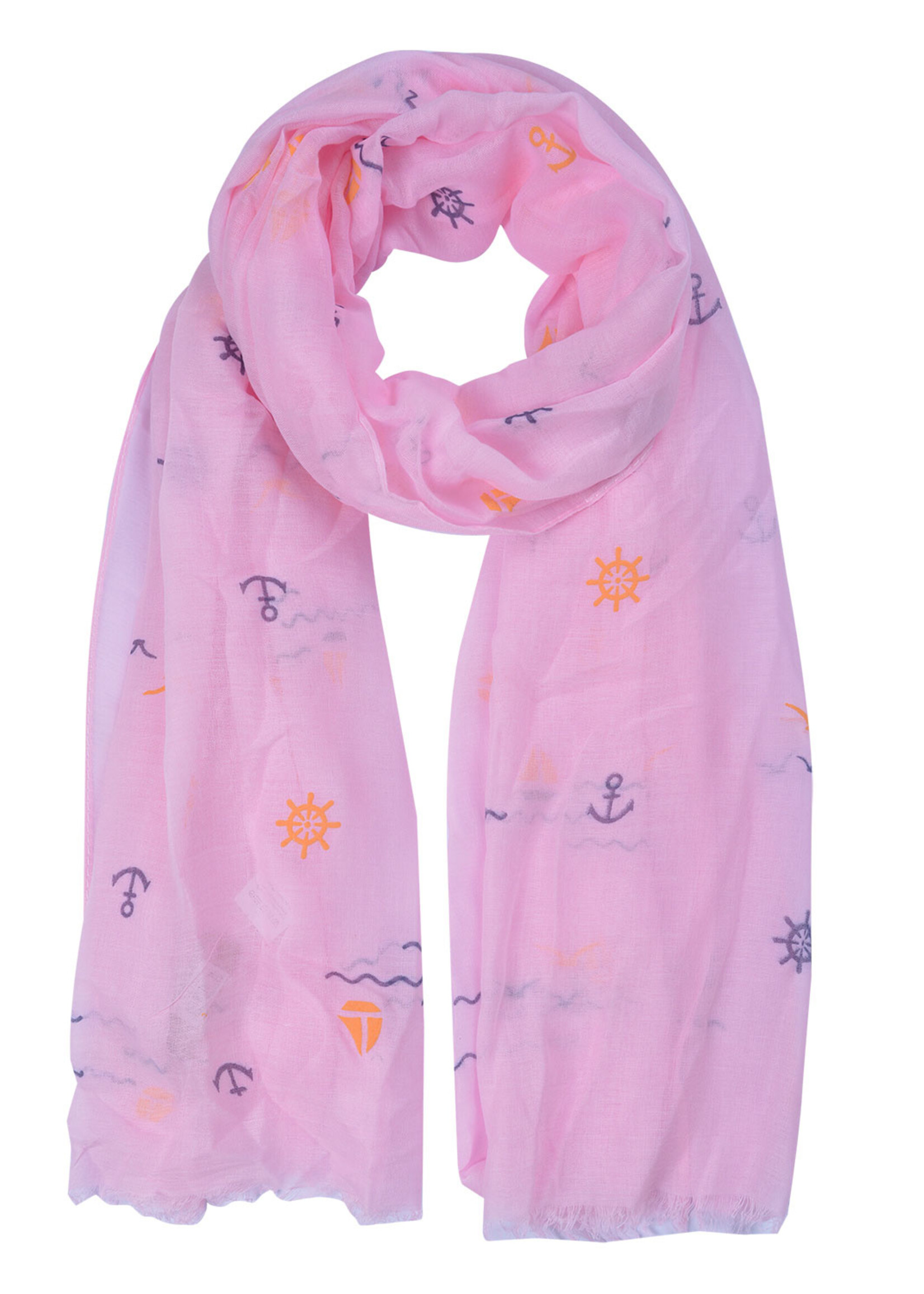 Clayre & Eef Écharpe 70*180 cm rose MLSC0295P