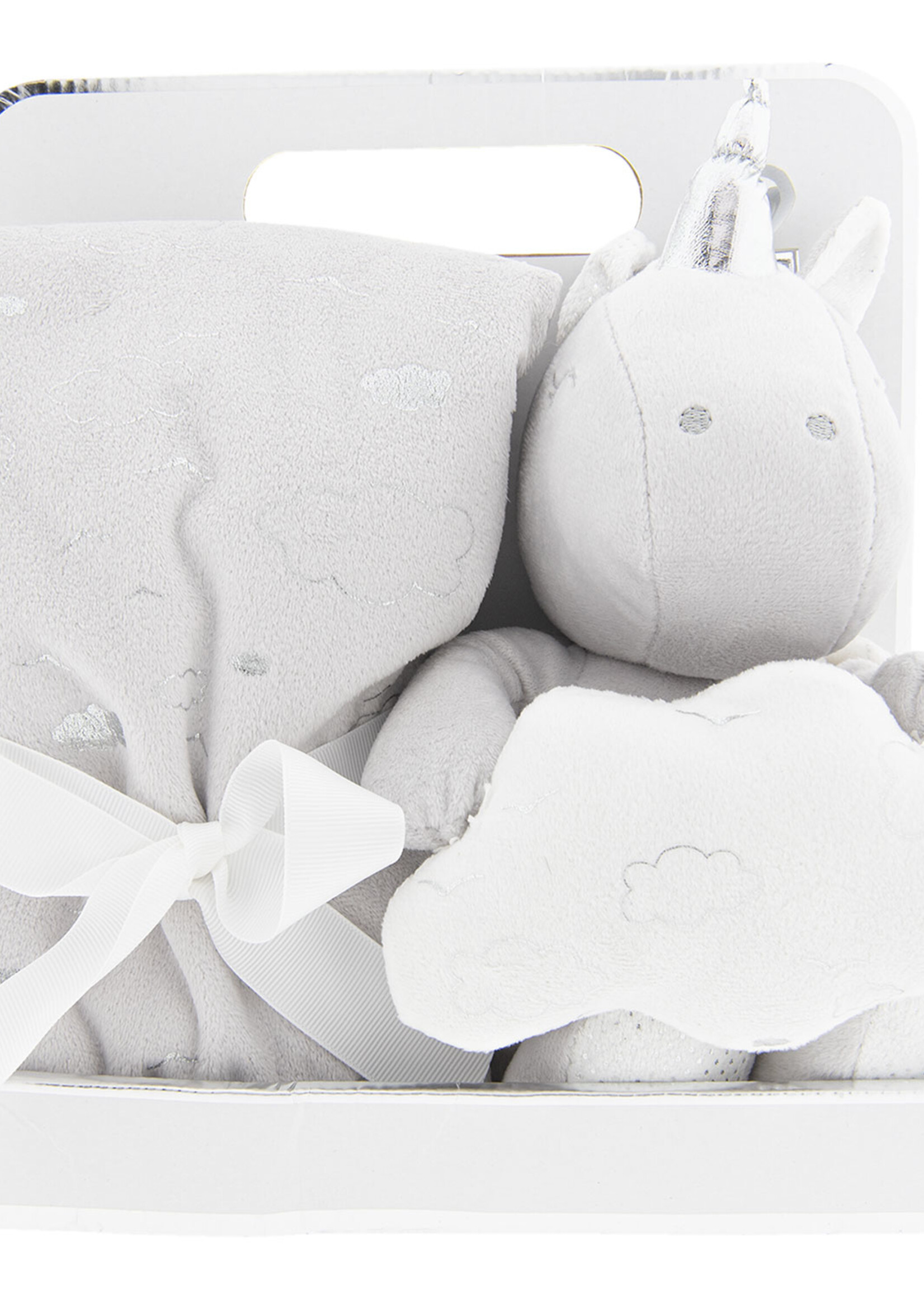 Clayre & Eef Plaid avec peluche licorne 75*75 / 20 cm KT060.073