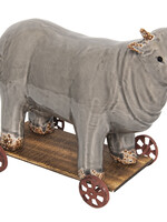 Clayre & Eef Vache sur roues 25*12*20 cm 6CE0933