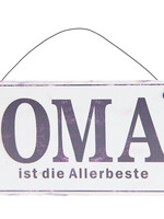 Clayre & Eef Plaque décorative 17*10 cm 6Y3192