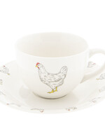 Clayre & Eef Tasse et soucoupe Ø 15*7 cm / 200 ml LCHKS