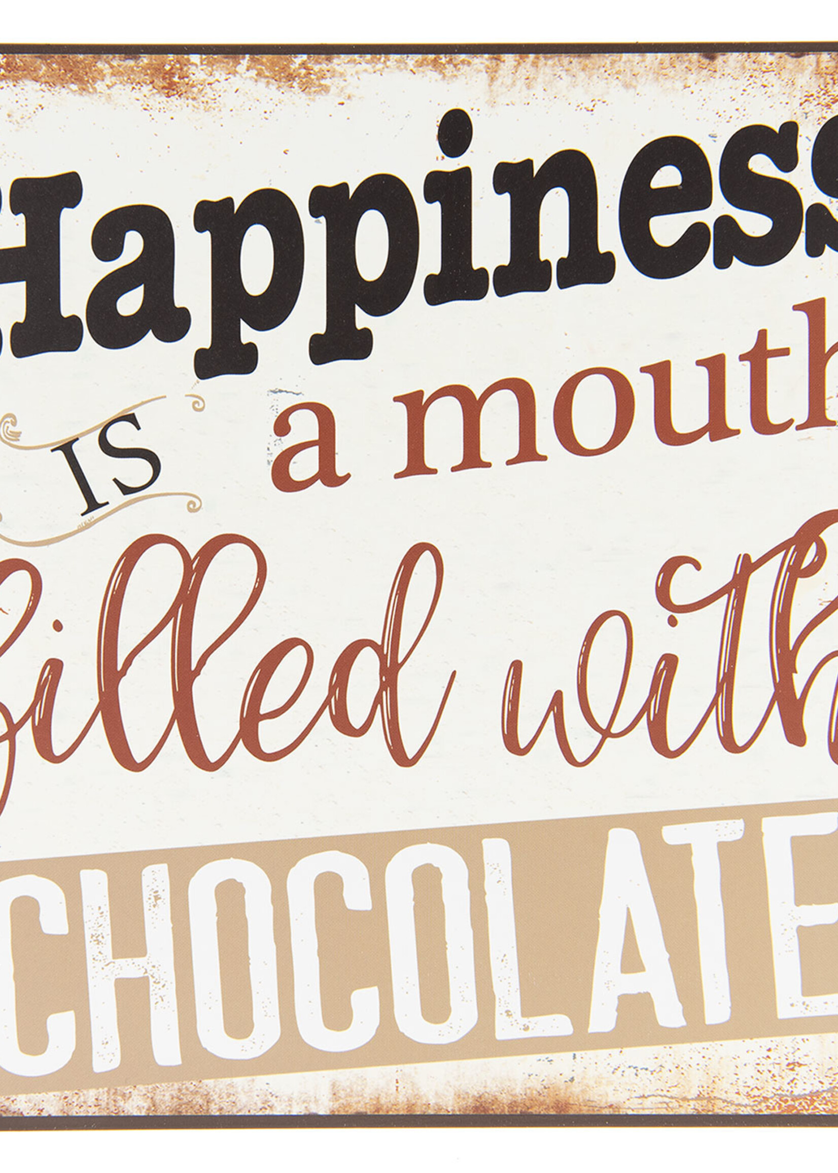 Clayre & Eef Tekstbord 25*1*25 cm 6Y3281