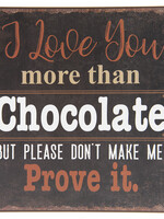 Clayre & Eef Tekstbord 25*1*25 cm 6Y3283